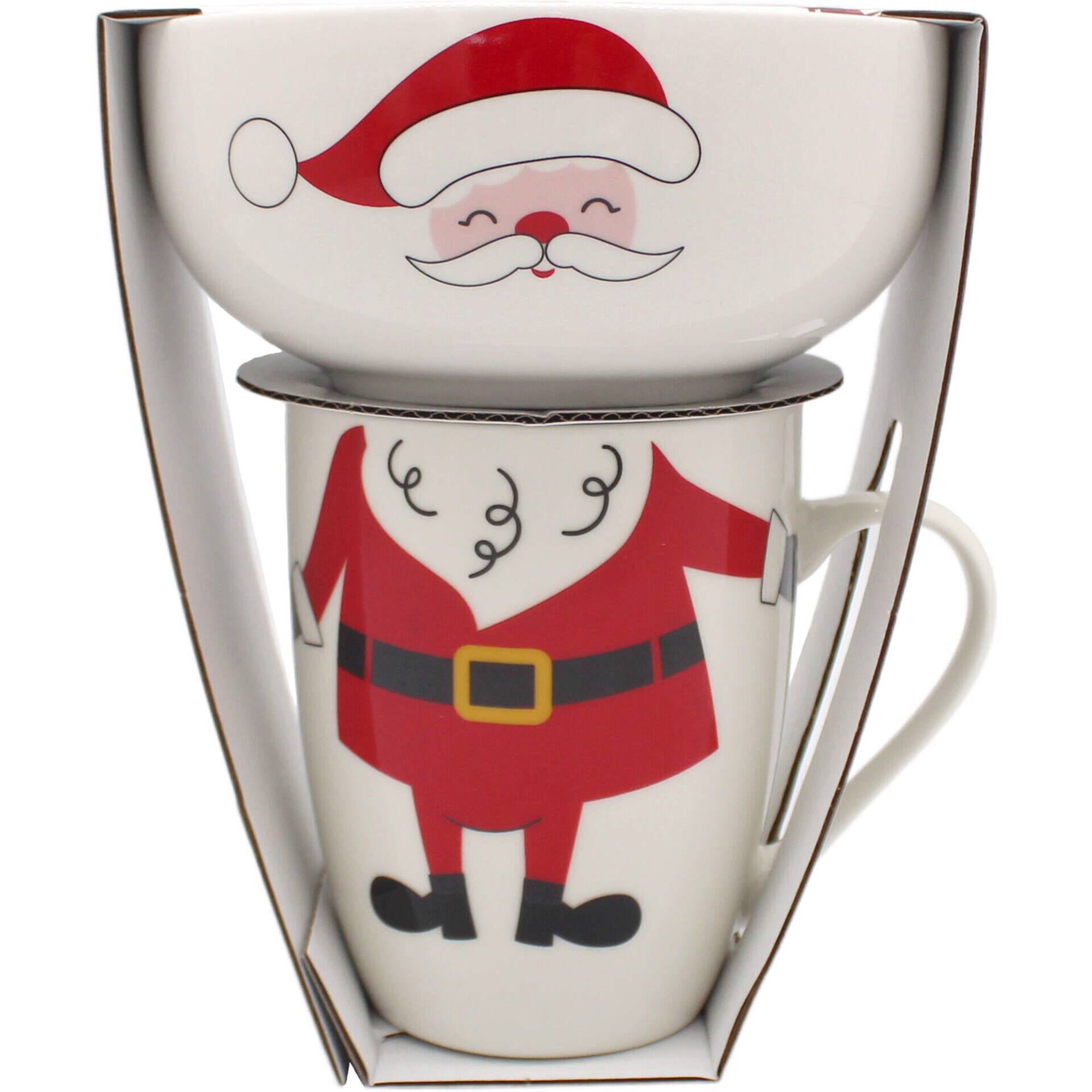 Conjunto Taça e Caneca Pai Natal