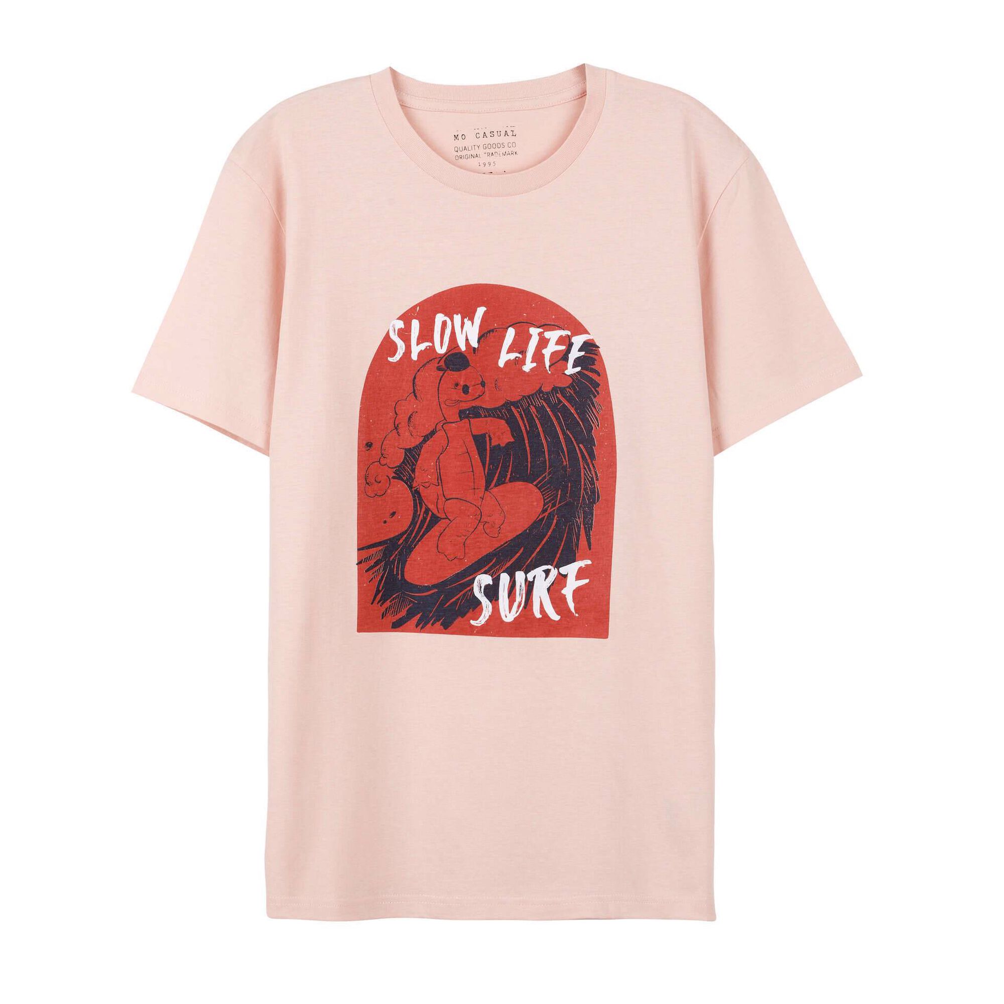 T-shirt 'Surf' Algodão Rosa Escuro L Homem