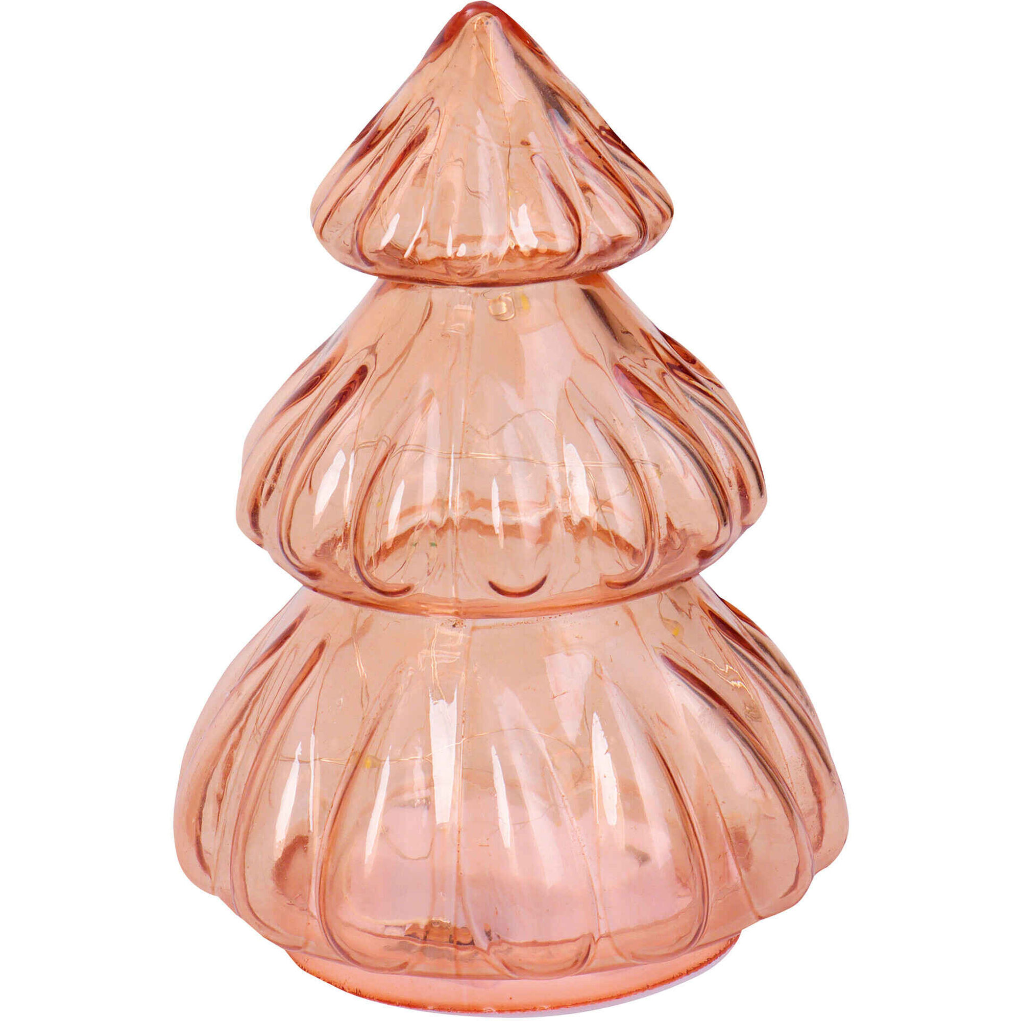 Árvore de Vidro Castanha com Luz