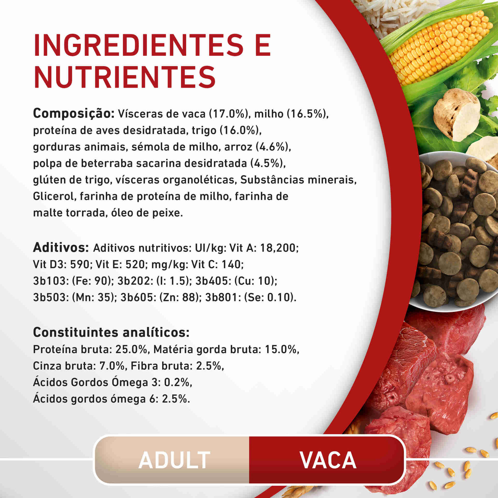 Ração para Cão Adulto Médio e Maxi Vaca e Arroz