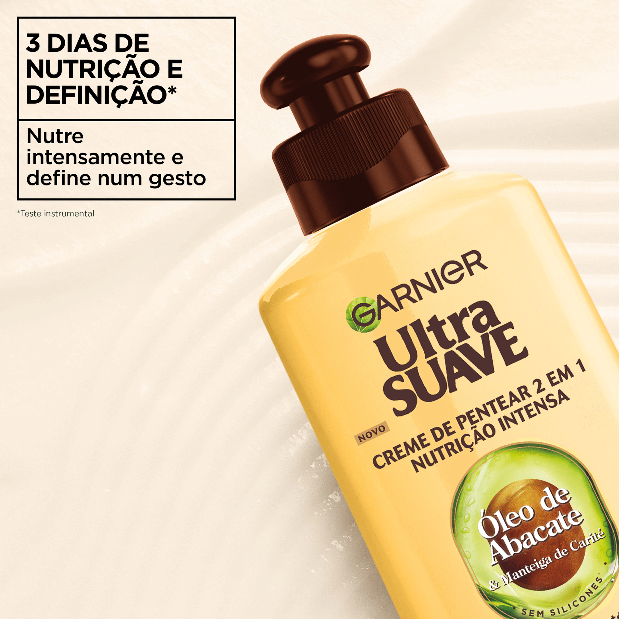 Creme de Pentear Abacate e Carit&eacute; Garnier Ultra Suave