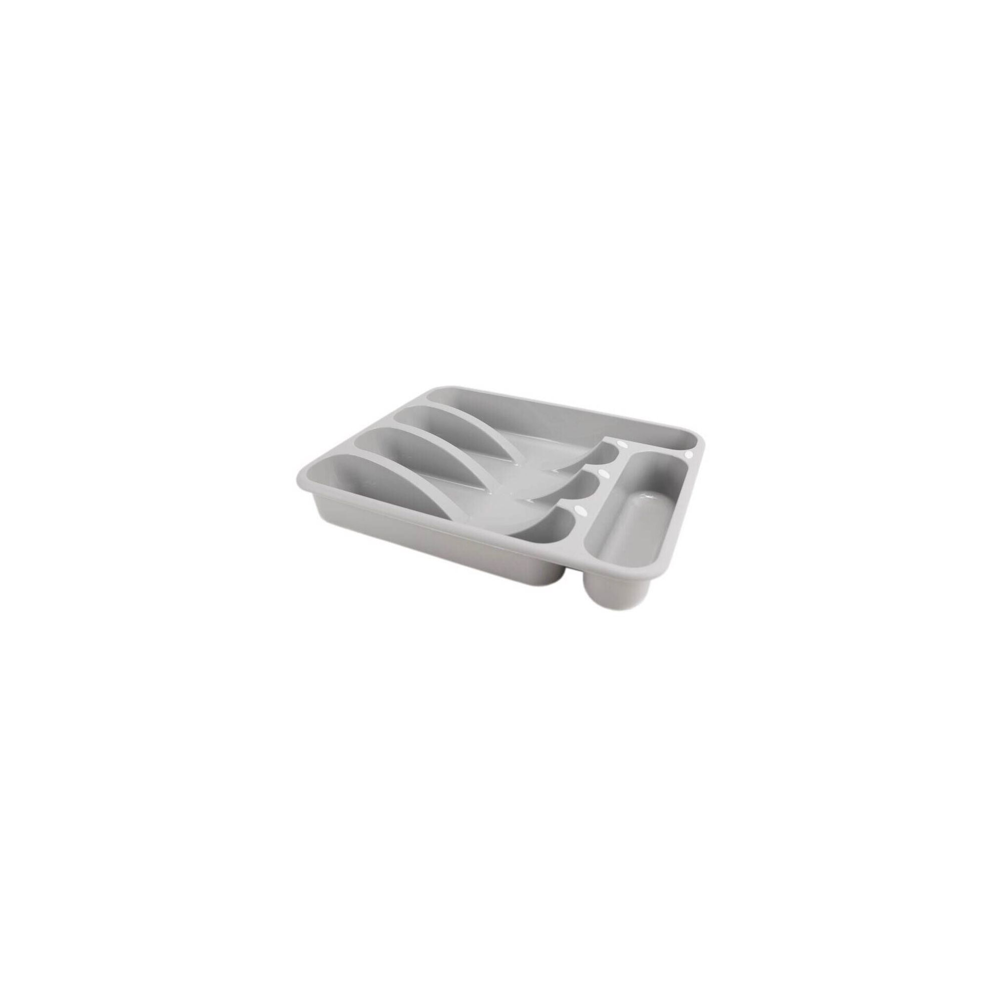 Tabuleiro para Talheres Pl&aacute;stico Essencial Cinza Kasa