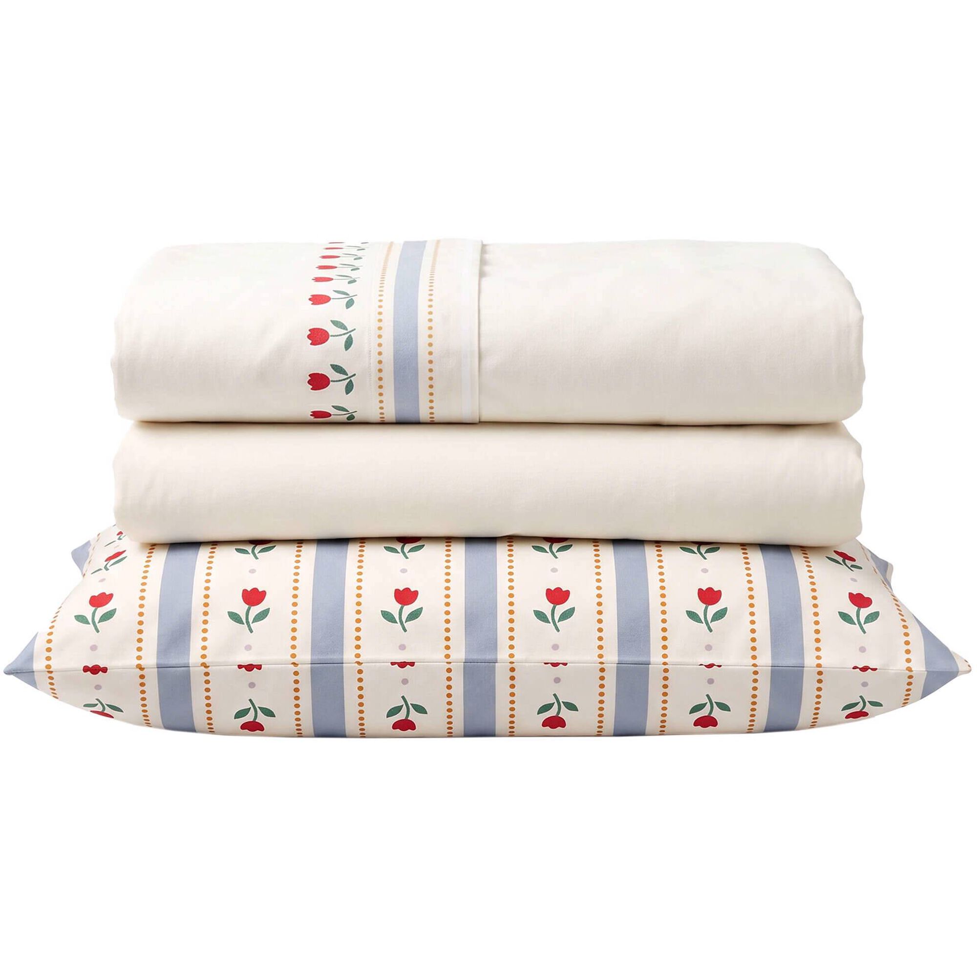Conjunto de Len&ccedil;&oacute;is 270x160cm Tulipas Rustic Country Kasa