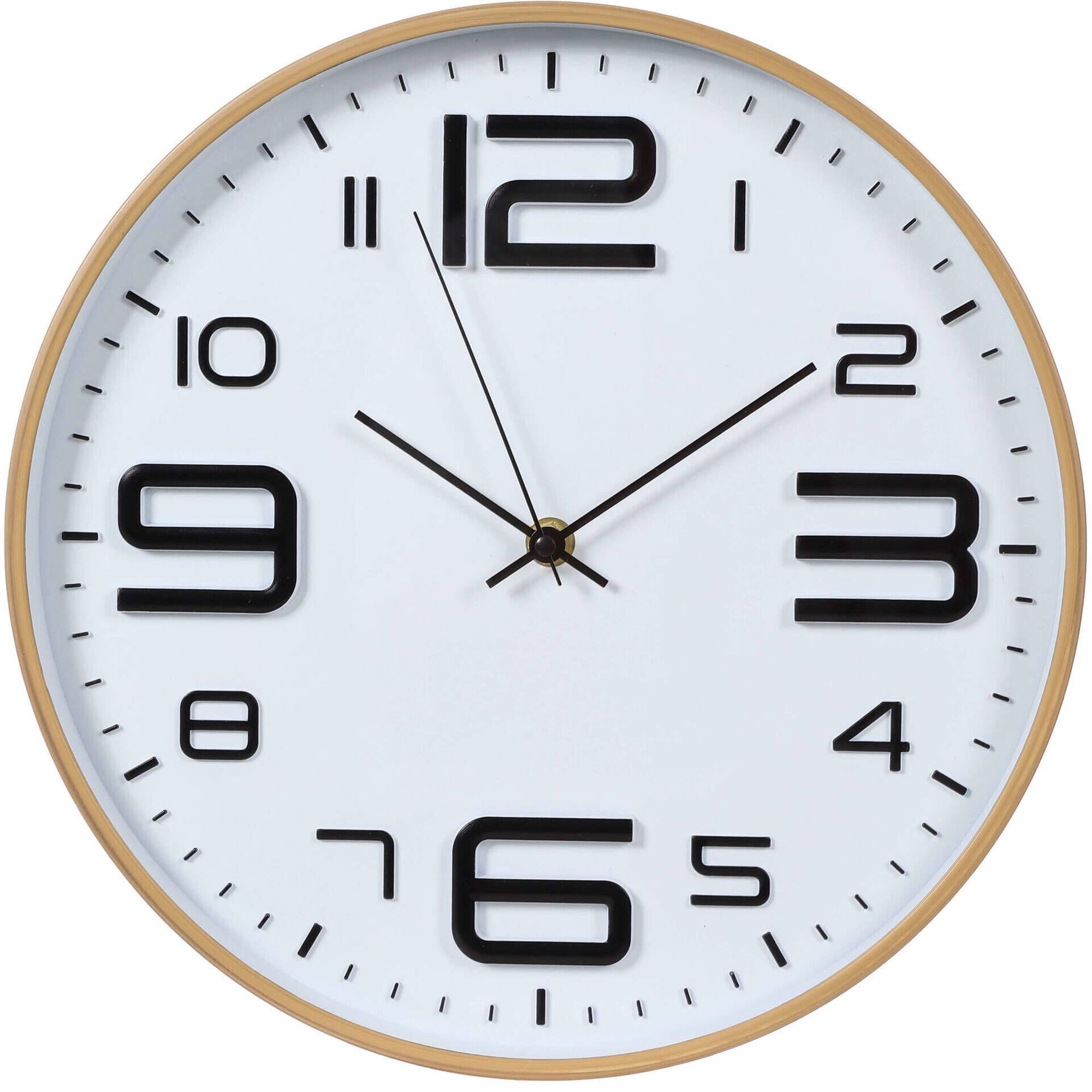 Rel&oacute;gio Redondo 30 cm Branco Kasa