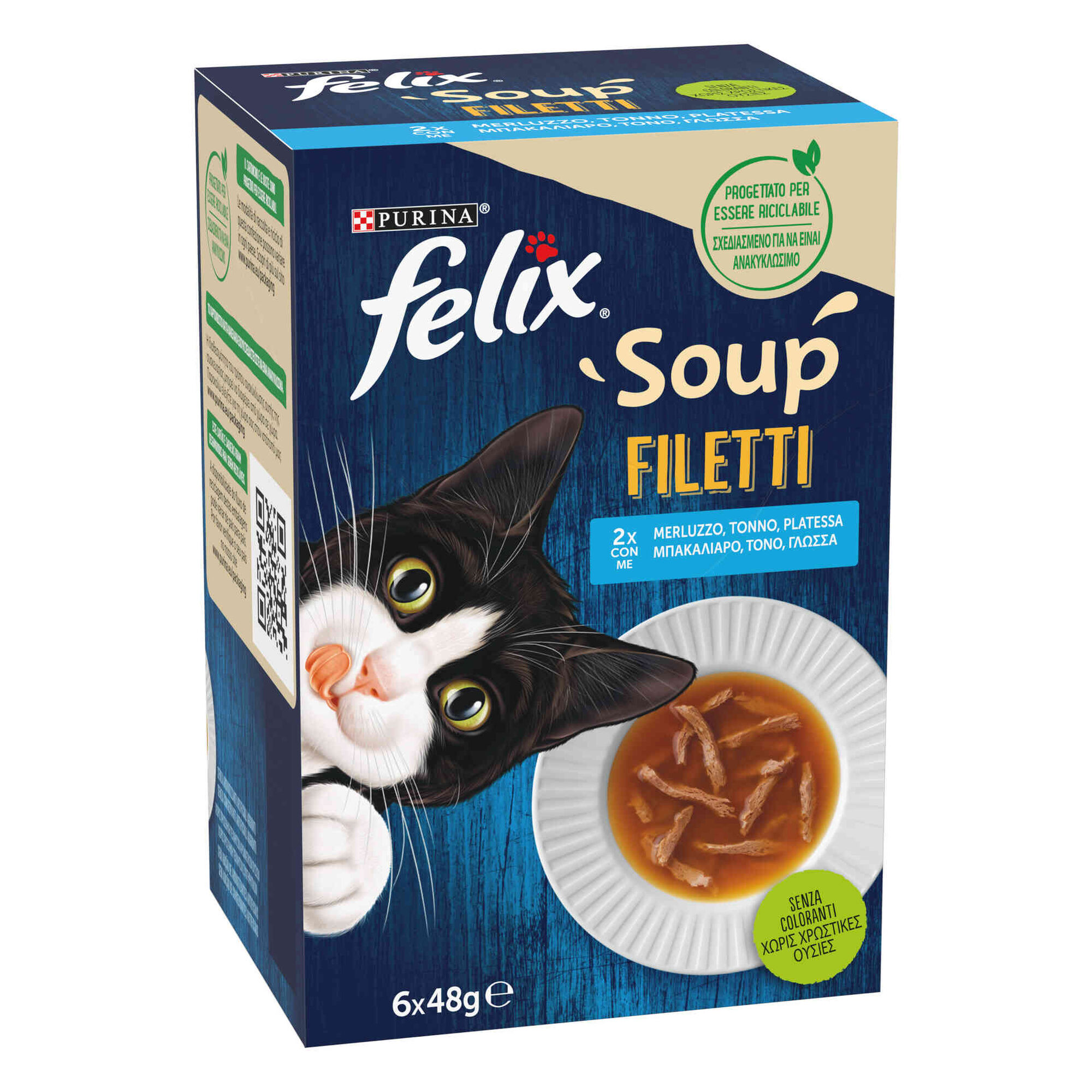 Comida Húmida para Gato Soup Filetti Seleção Peixe