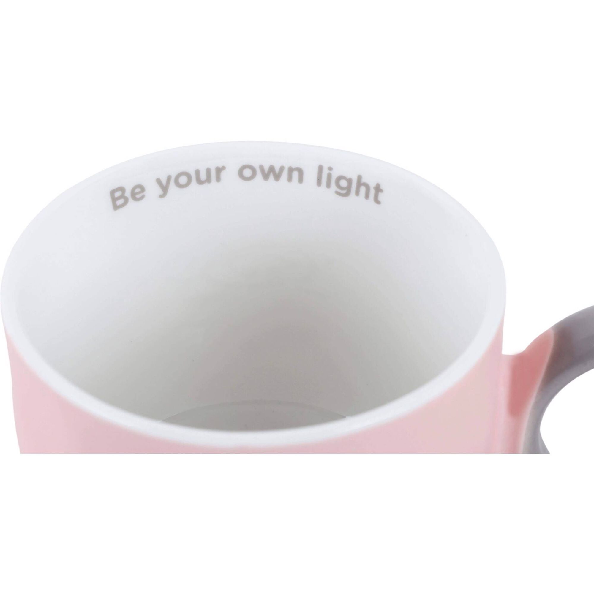 Caneca com Asa Argola 380ml Rosa Smile Kasa