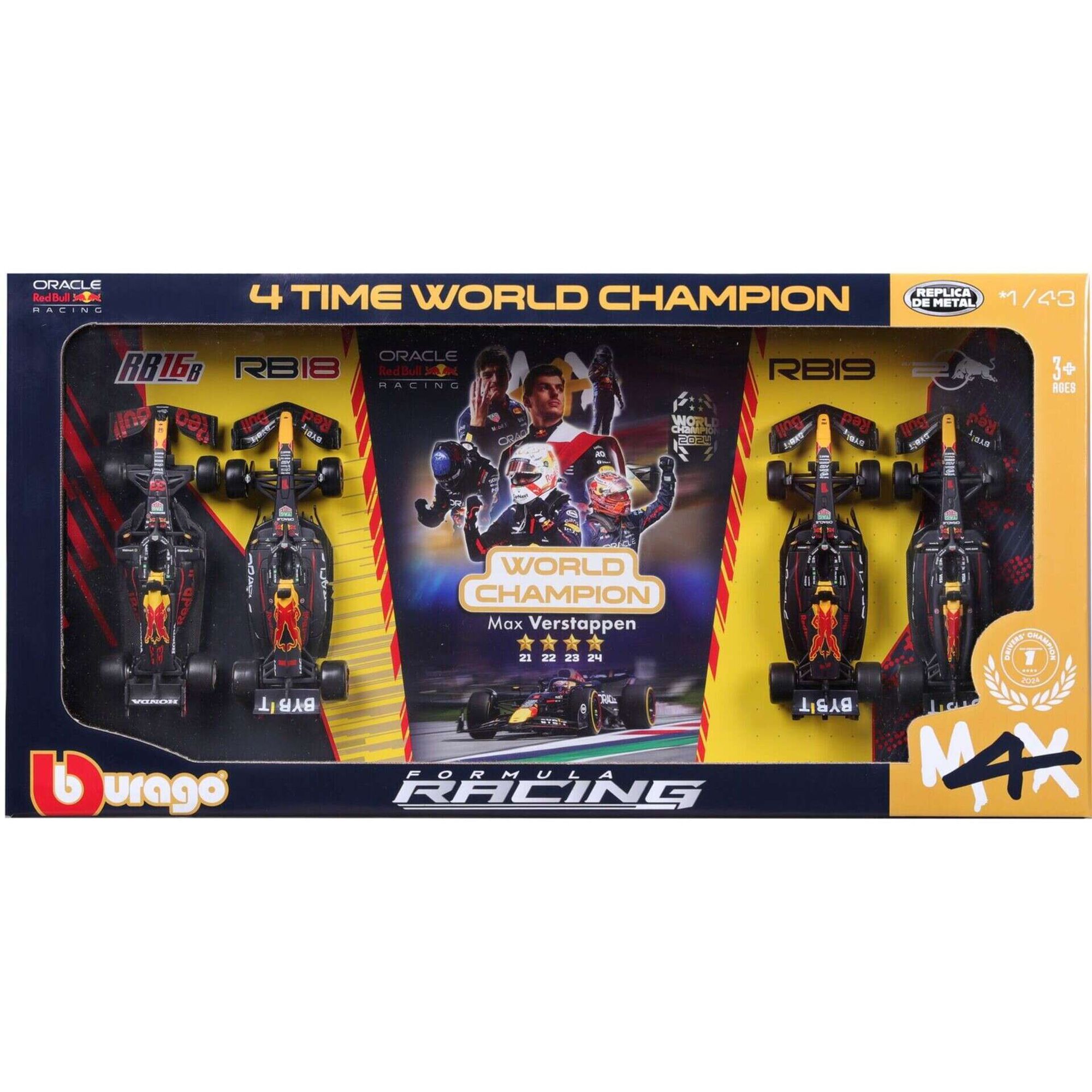 Conjunto de 4 Carros Miniatura F1 Red Bull
