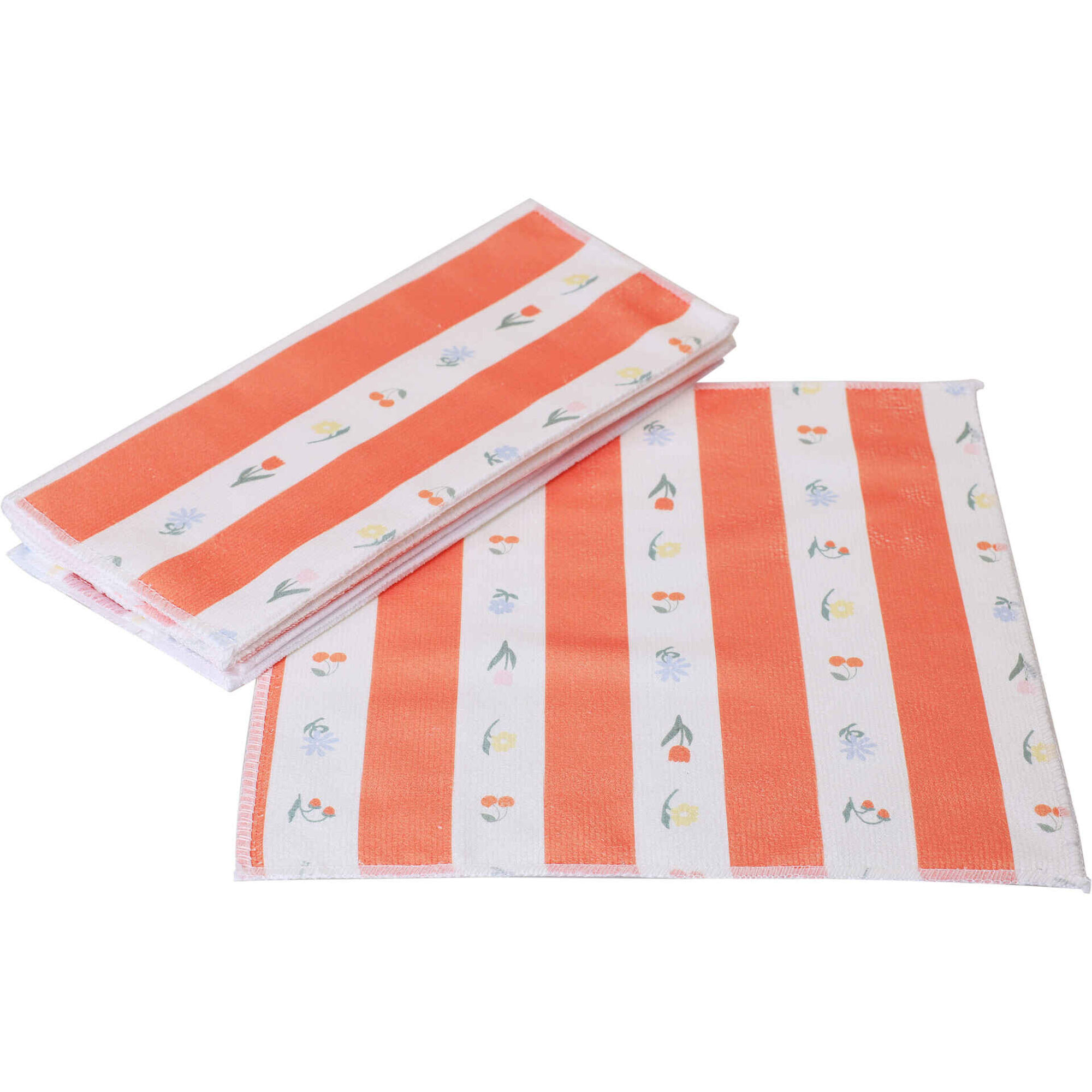 Conjunto 3 Panos de Cozinha 30x30cm Flores Kasa (v&aacute;rios modelos)