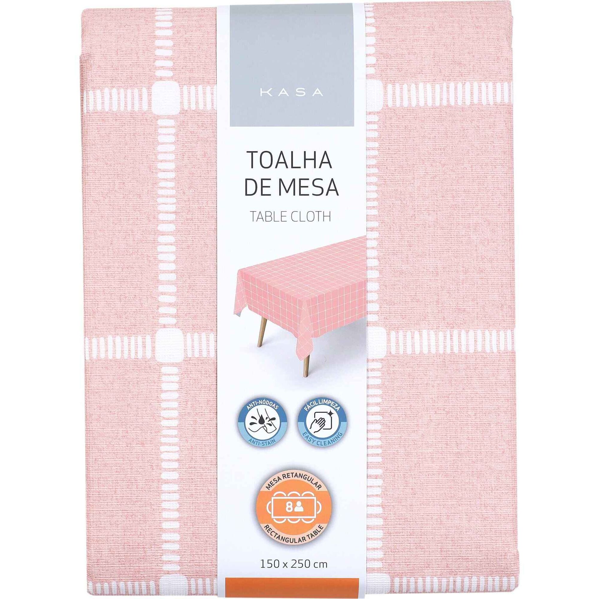 Toalha Mesa PVC Peva Rosa