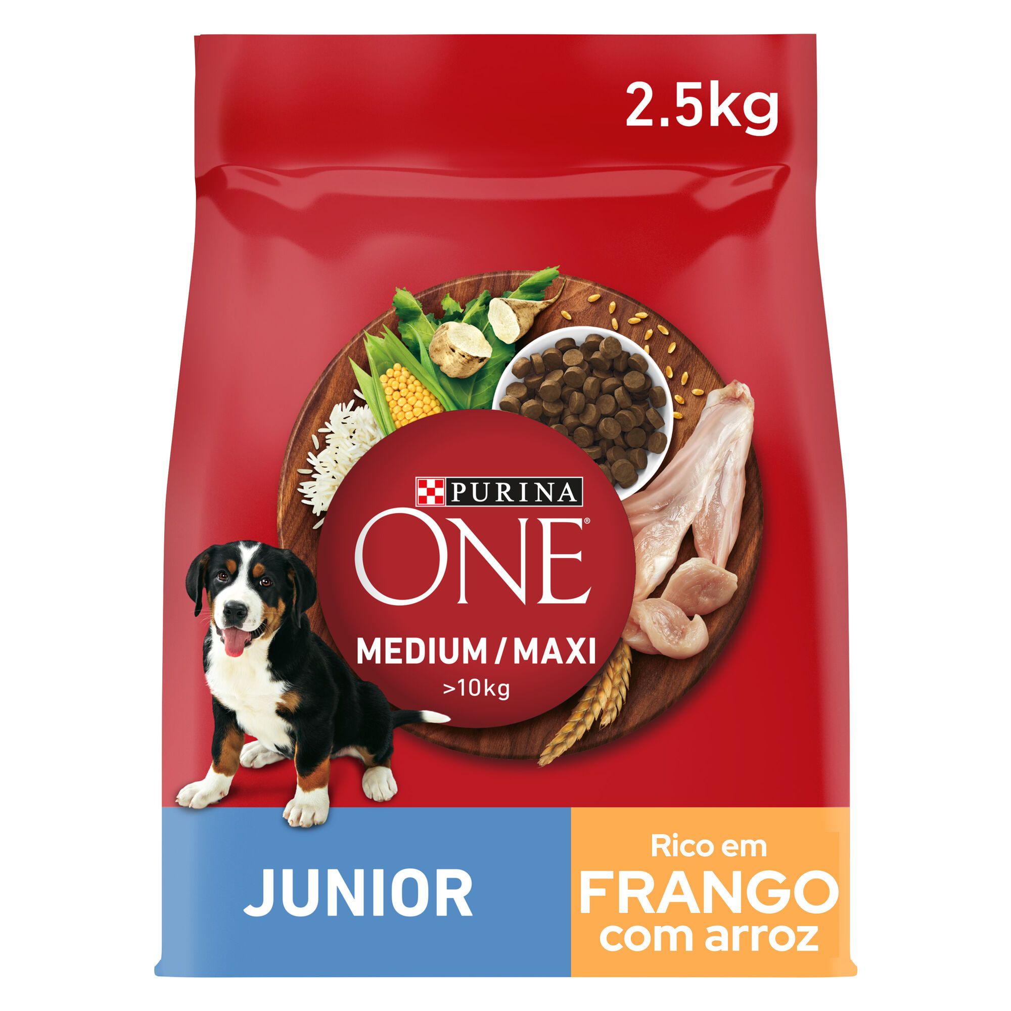 Ra&ccedil;&atilde;o para C&atilde;o J&uacute;nior M&eacute;dio e Maxi Frango e Arroz Purina One