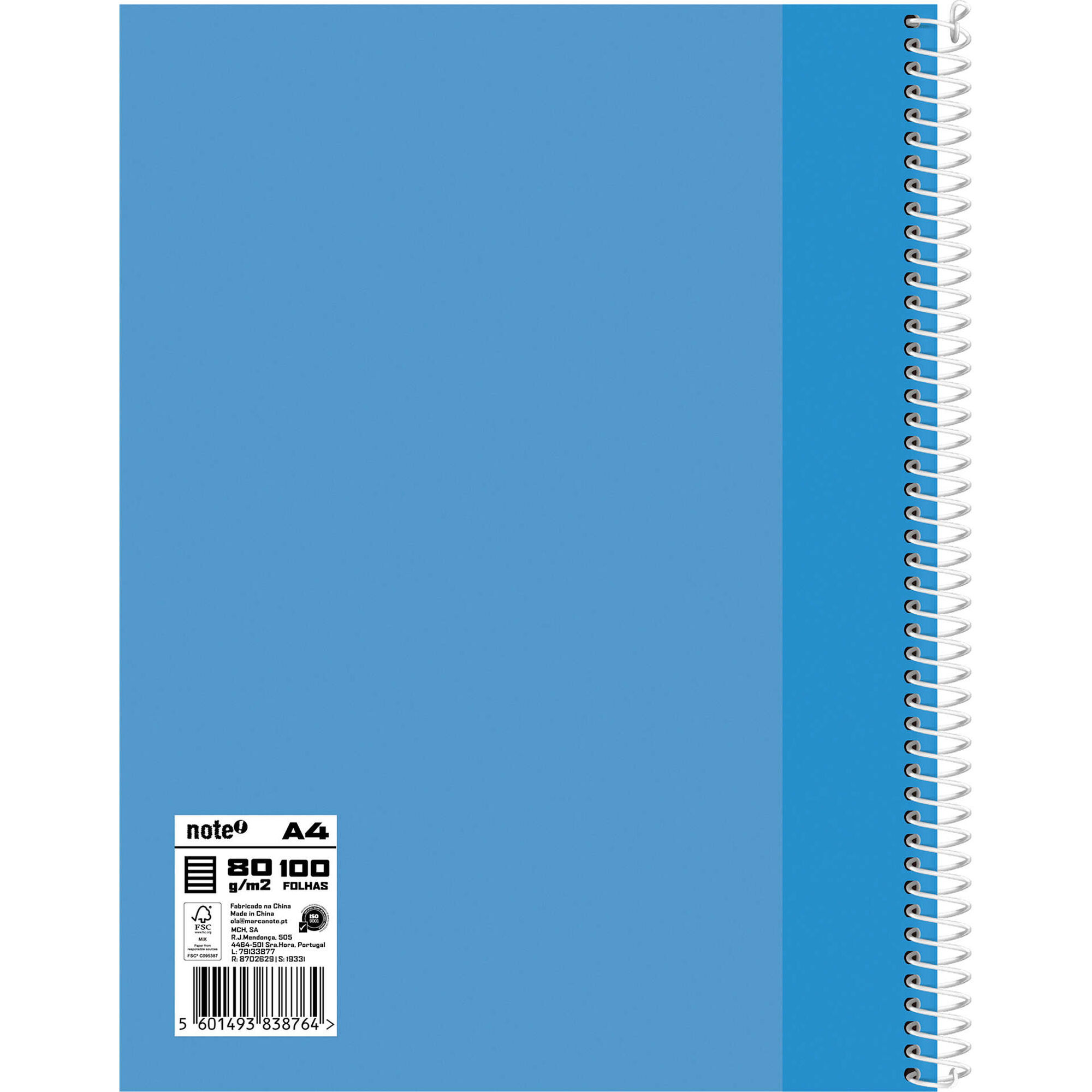 Caderno A4 100 Folhas Pautado (v&aacute;rias cores) Note!
