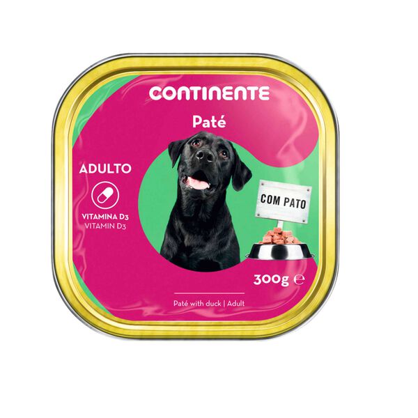 Comida Húmida para Cão Adulto Patê Pato Terrina Continente
