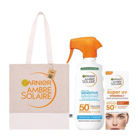 Conjunto Ambre Solaire Rosto e Cor FPS50+ + Oferta Saco Conjunto Ambre Solaire Rosto e Cor FPS50+ + Oferta Saco