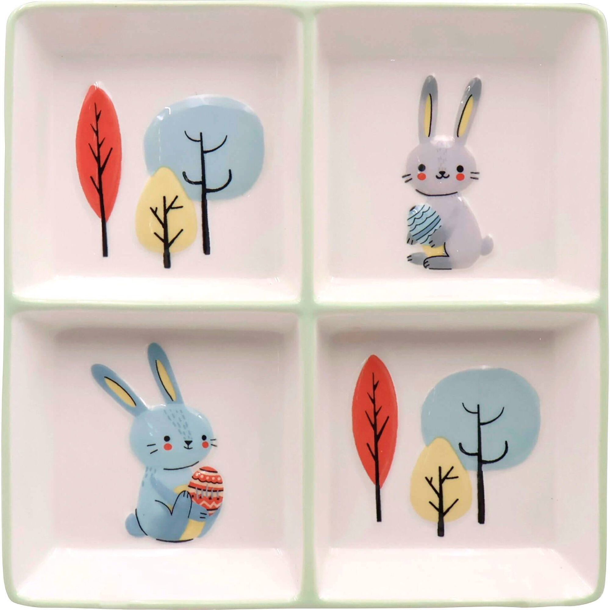 Prato Aperitivo 20x20cm Coelho Kasa