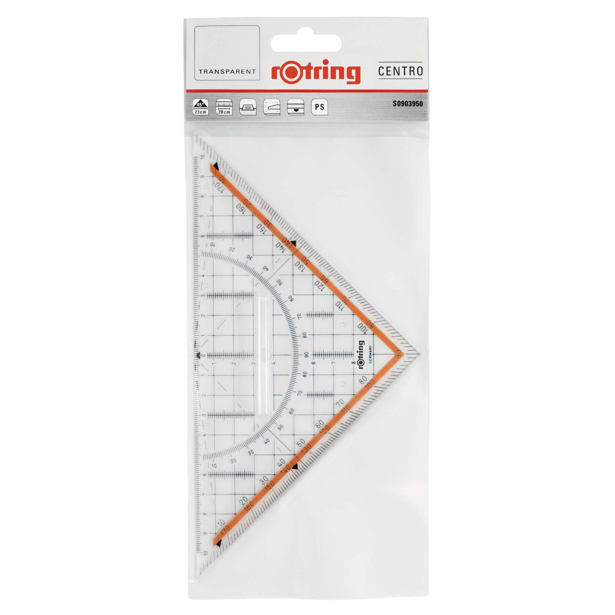 Esquadro Geométrico 60º 23cm com Pega Esquadro Geométrico 60º 23cm com Pega