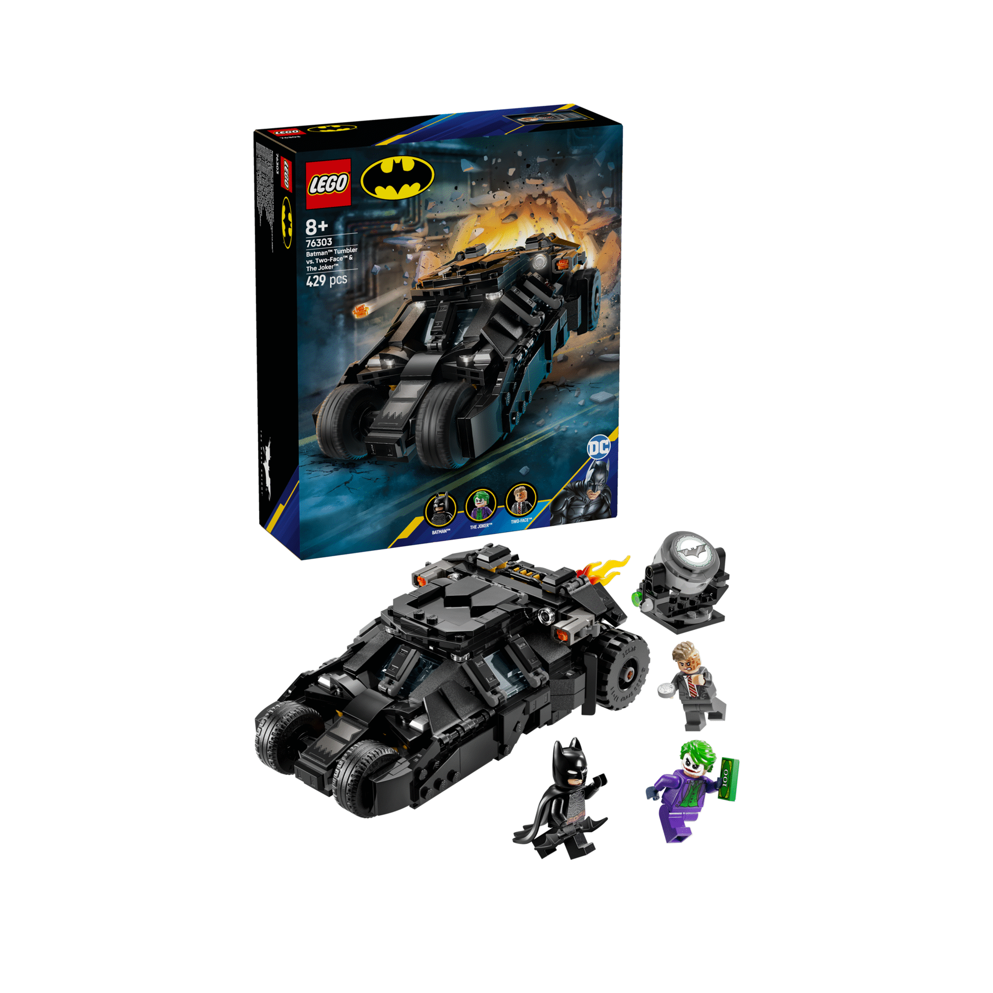 Batman Tumbler contra Two-Face e The Joker - 76303
