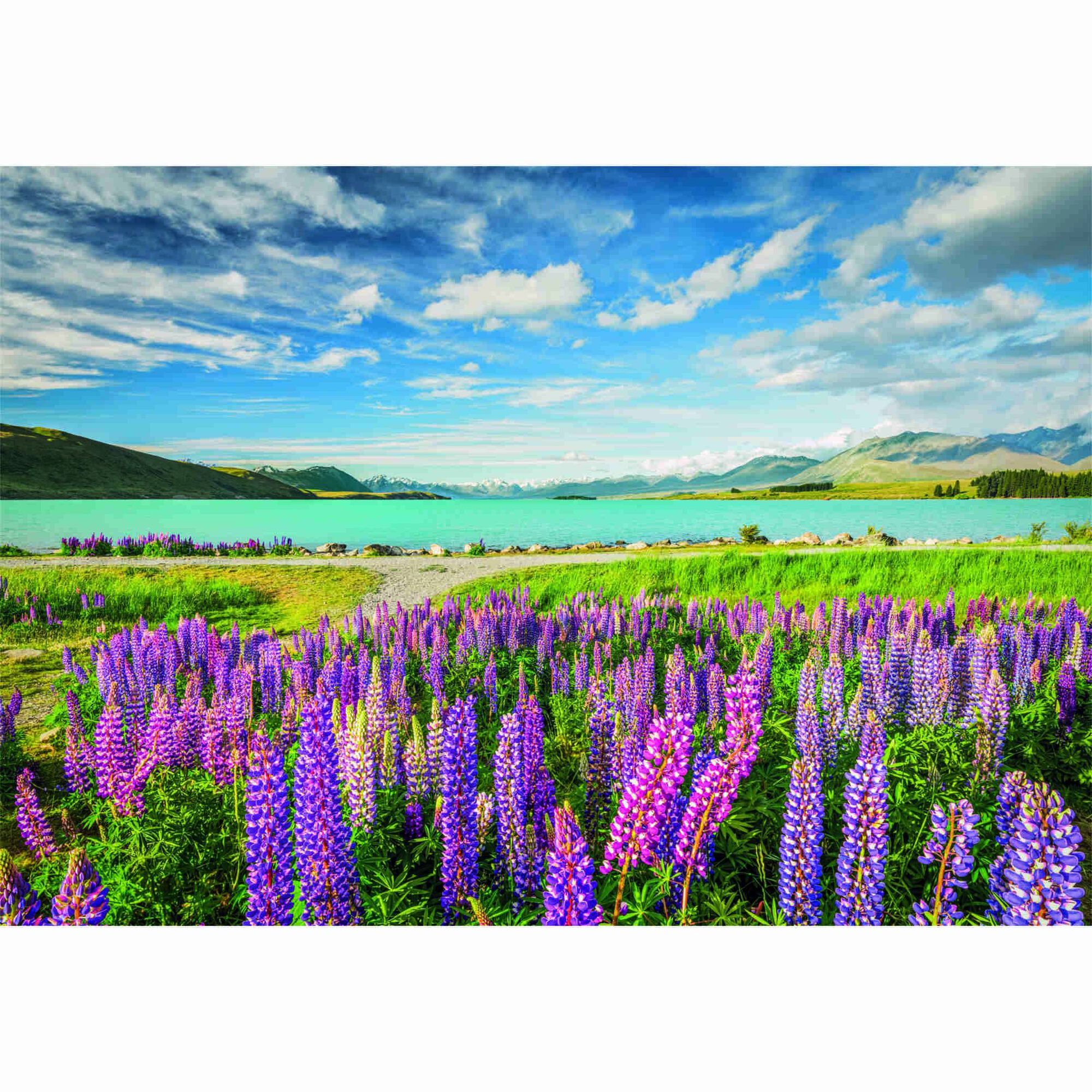 Puzzle Lupins At Lake Tekapo 1500 Peças