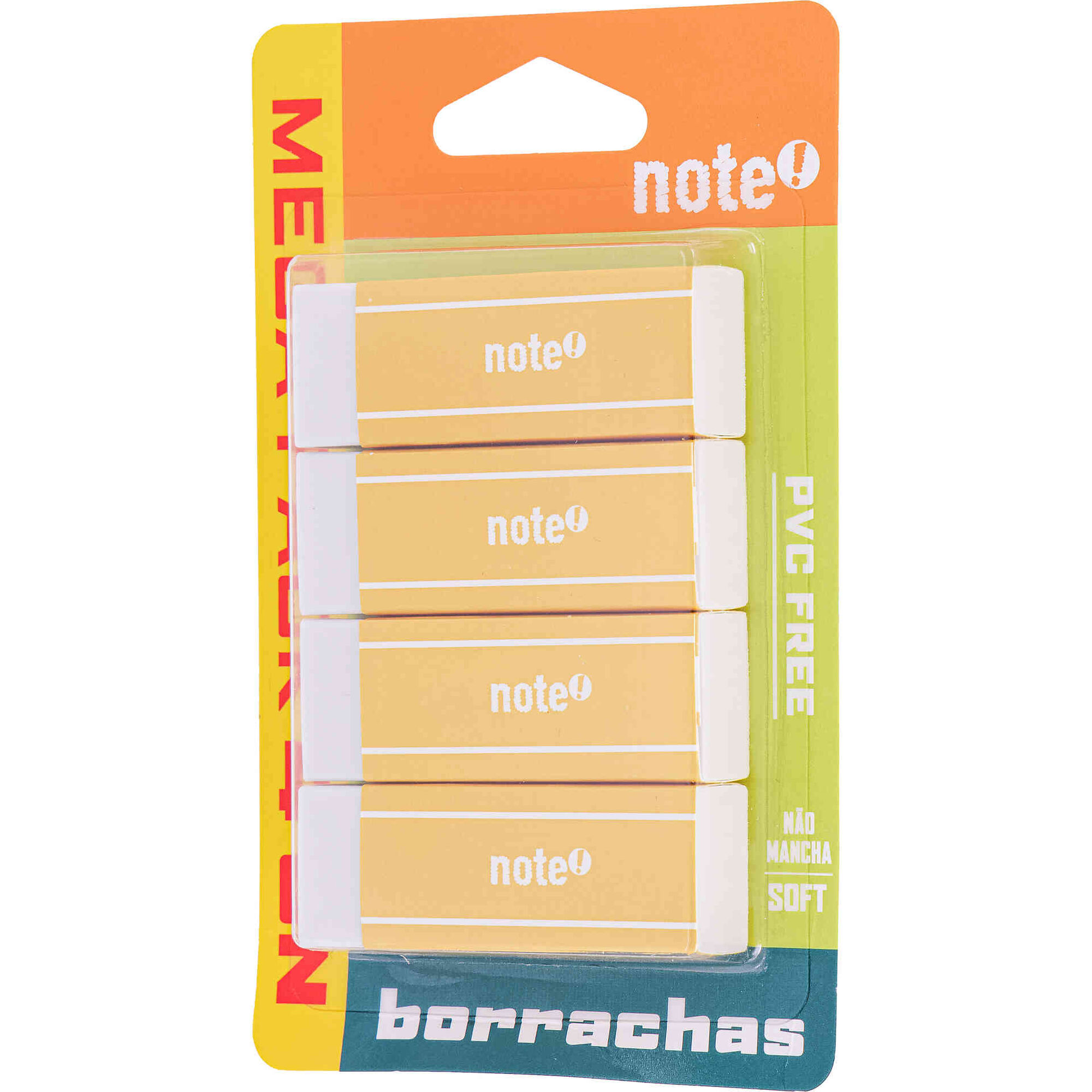 Conjunto 4 Borrachas Brancas Note!
