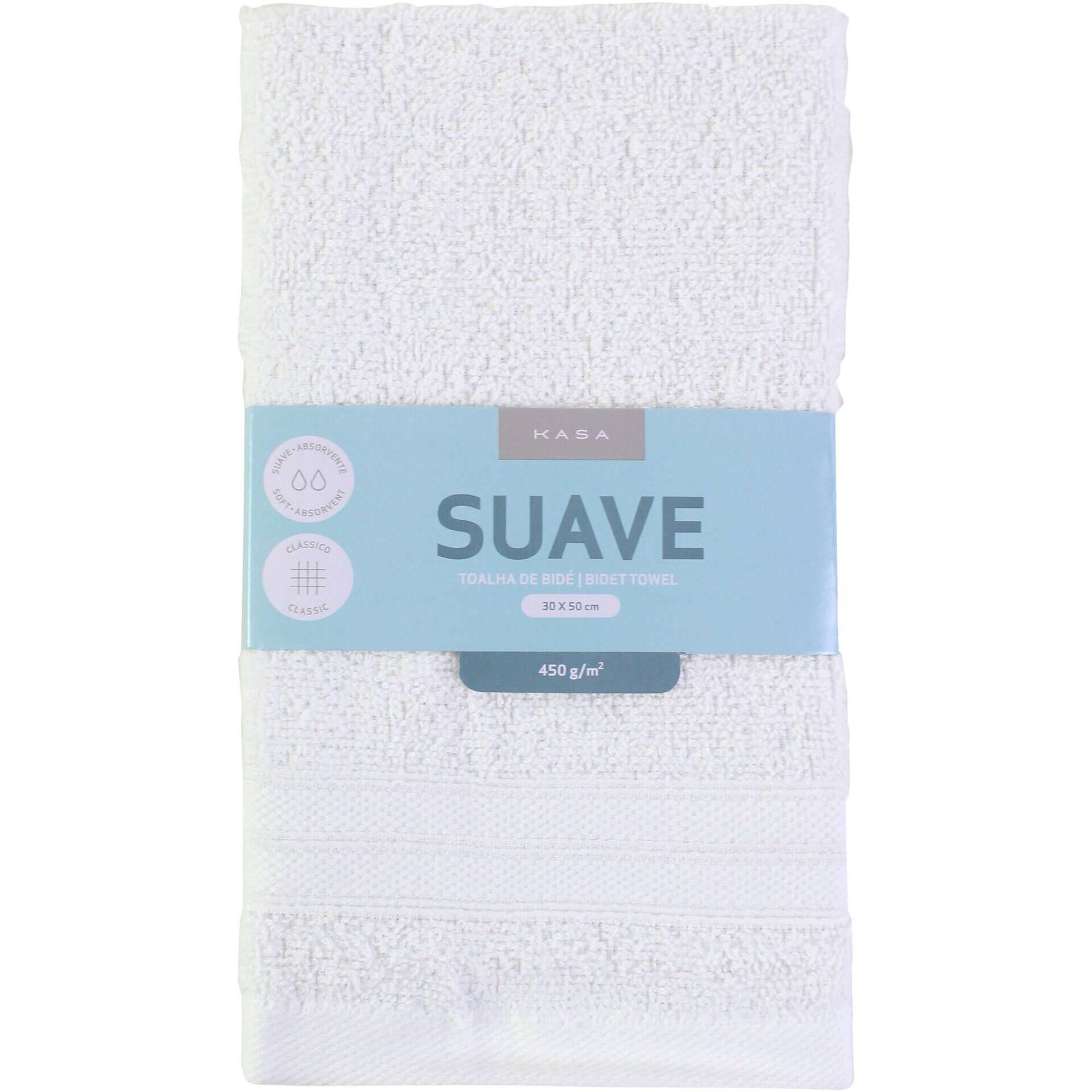 Toalha Bid&eacute; Suave Branco Kasa