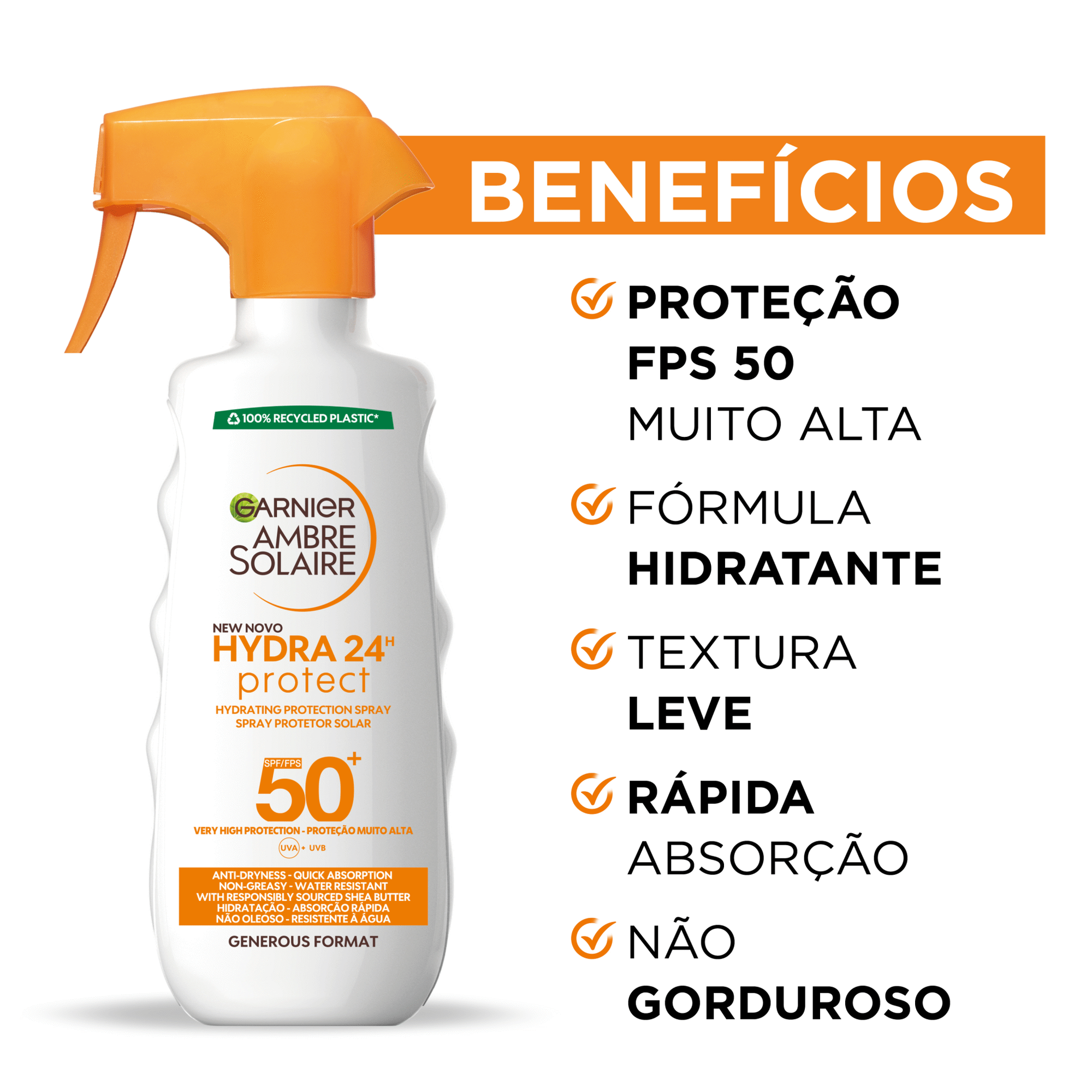 Protetor Solar Spray Classic FPS 50+ Garnier Ambre Solaire