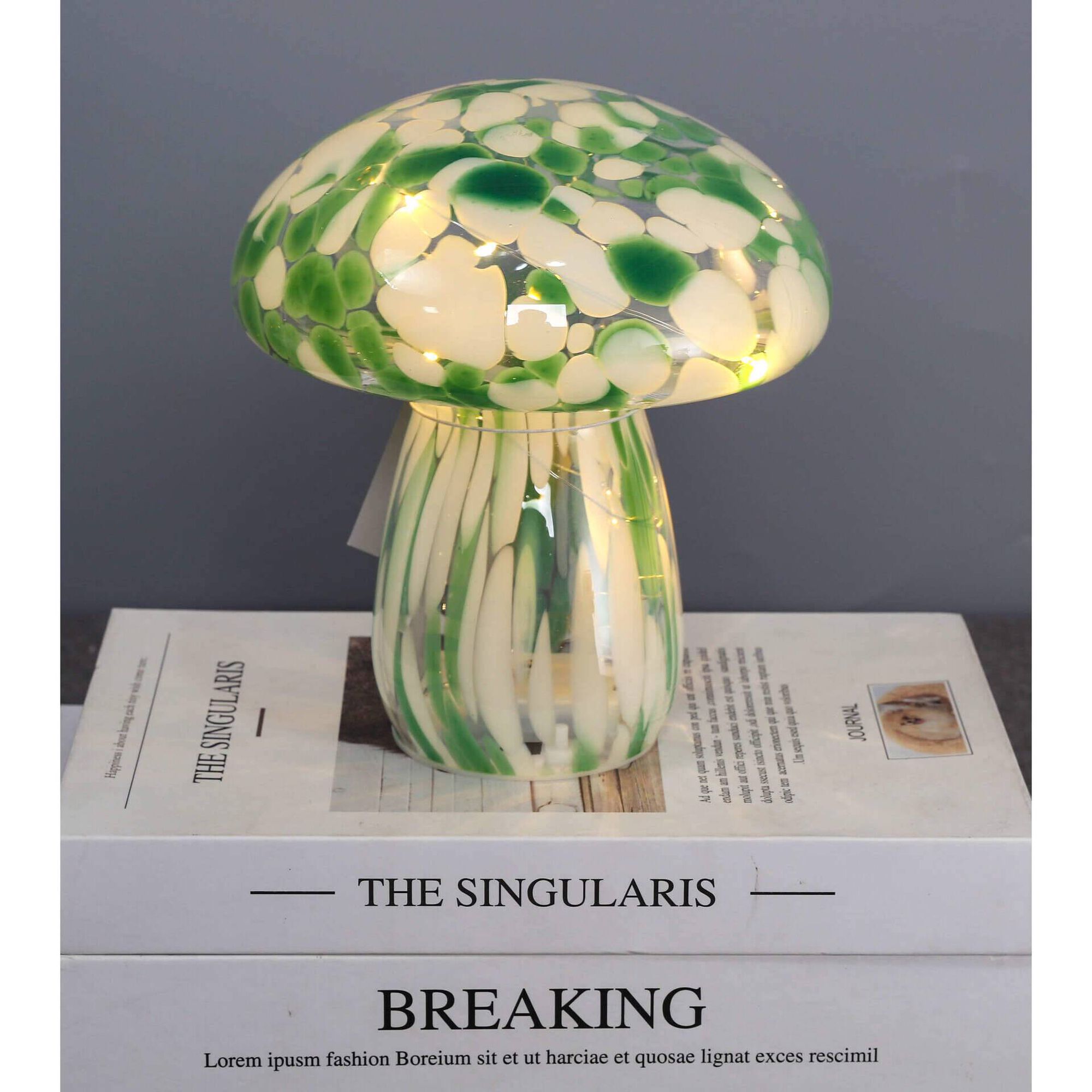 Candeeiro Cogumelo Verde e Branco Kasa