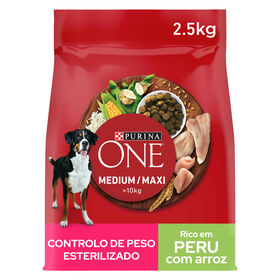 Ra&ccedil;&atilde;o para C&atilde;o Adulto Esterilizado M&eacute;dio e Maxi Peru e Arroz Purina One