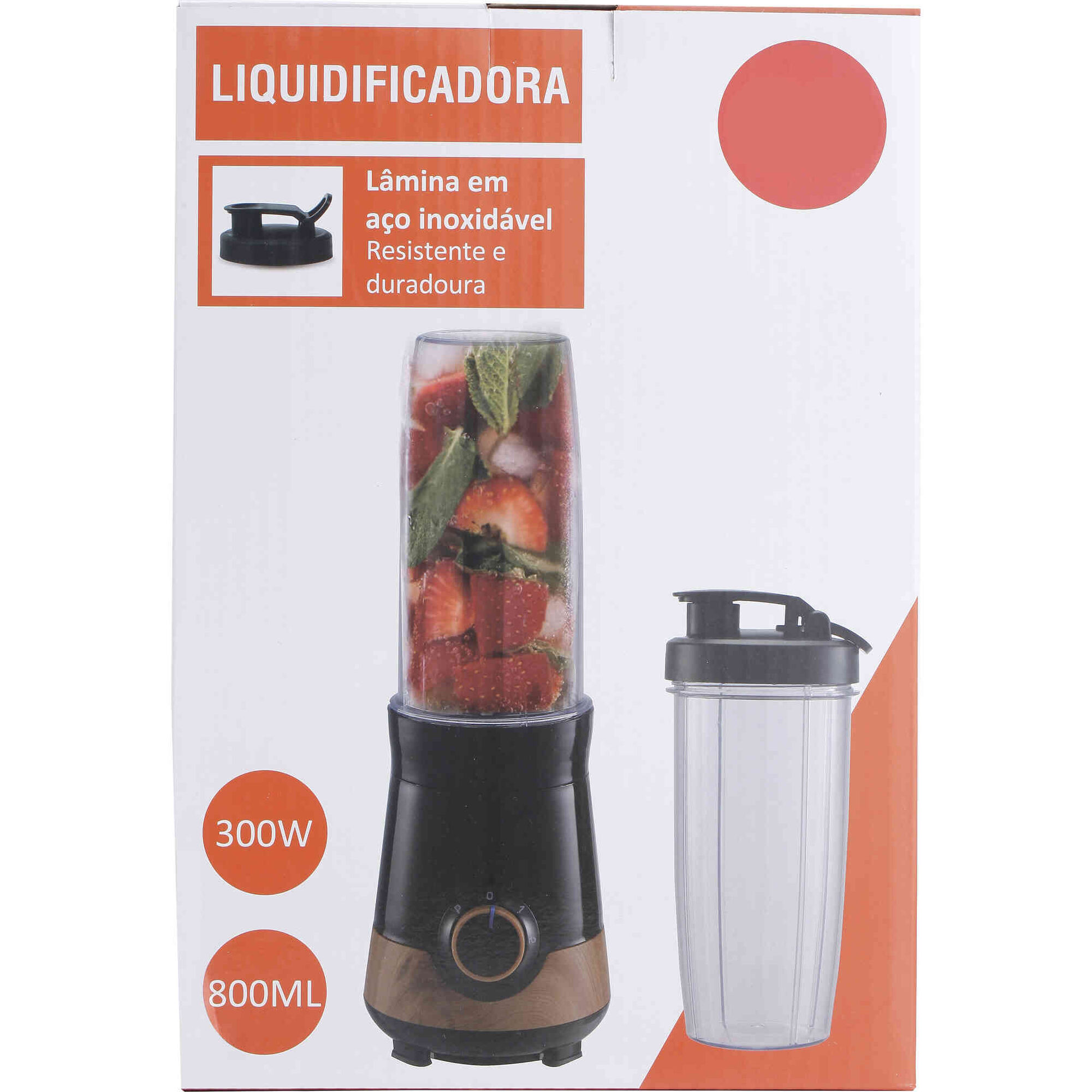 Liquidificadora Sport 600ml 300W Wood Bazar&atilde;o