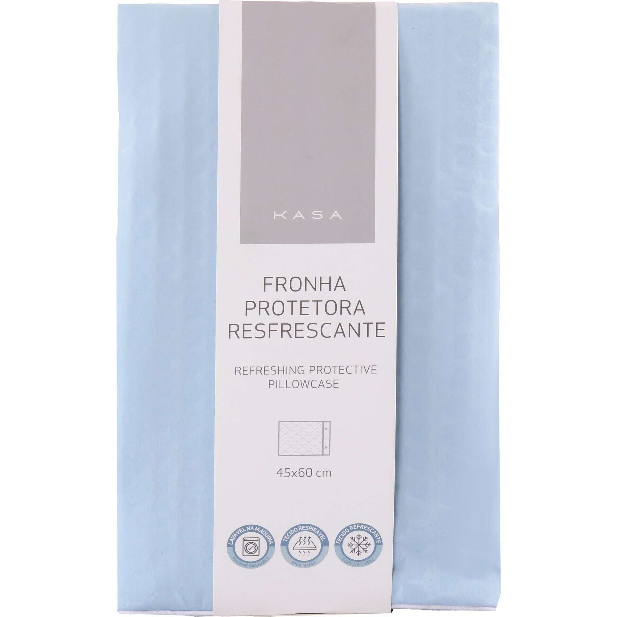 Fronha Protetora Refrescante Azul Kasa