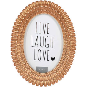 Moldura Oval Dourada Kasa