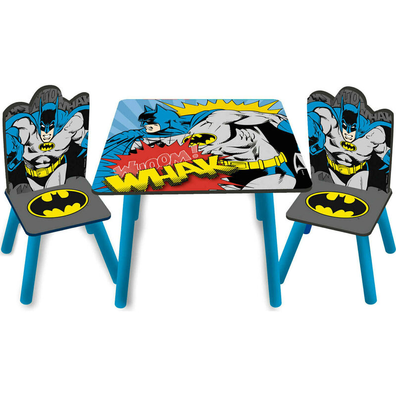 Conjunto Mesa e 2 Cadeiras Madeira Batman Batman