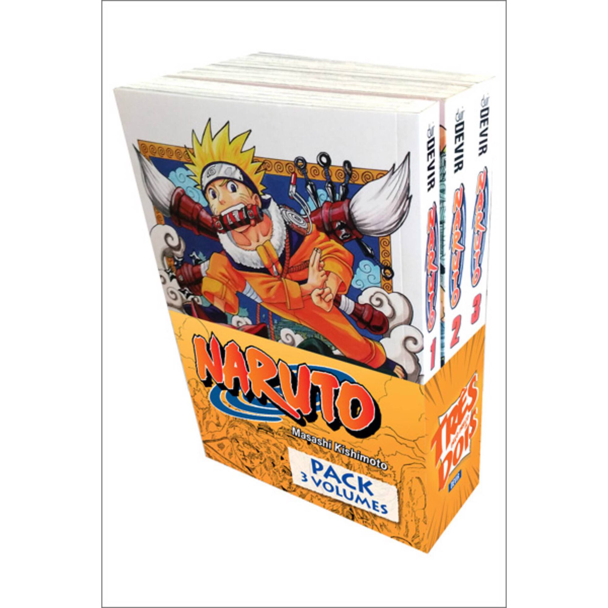 Pack Naruto Volume 1, 2 e 3 de Masashi Kishimoto