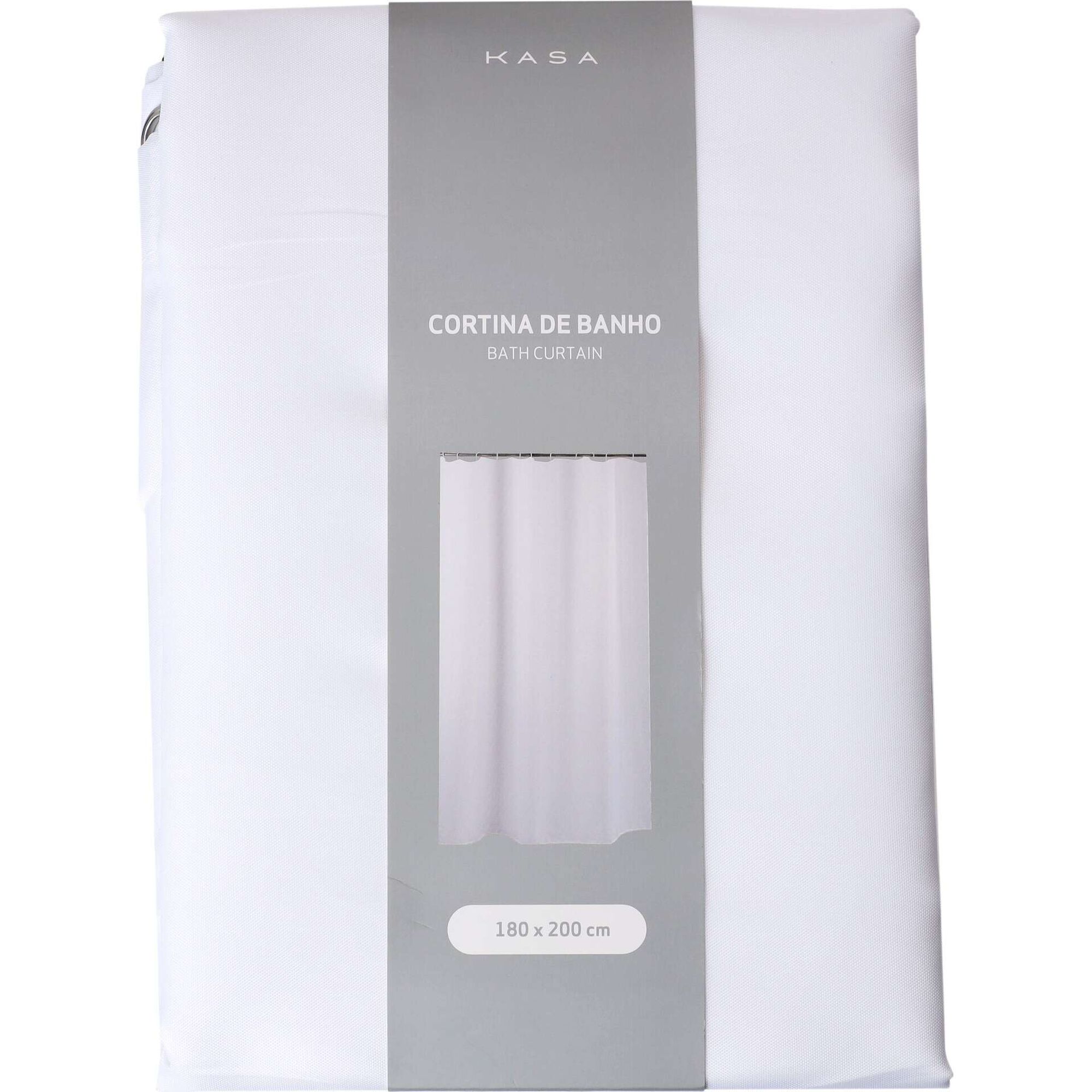 Cortina de Banho Poliéster 180x200cm Branco