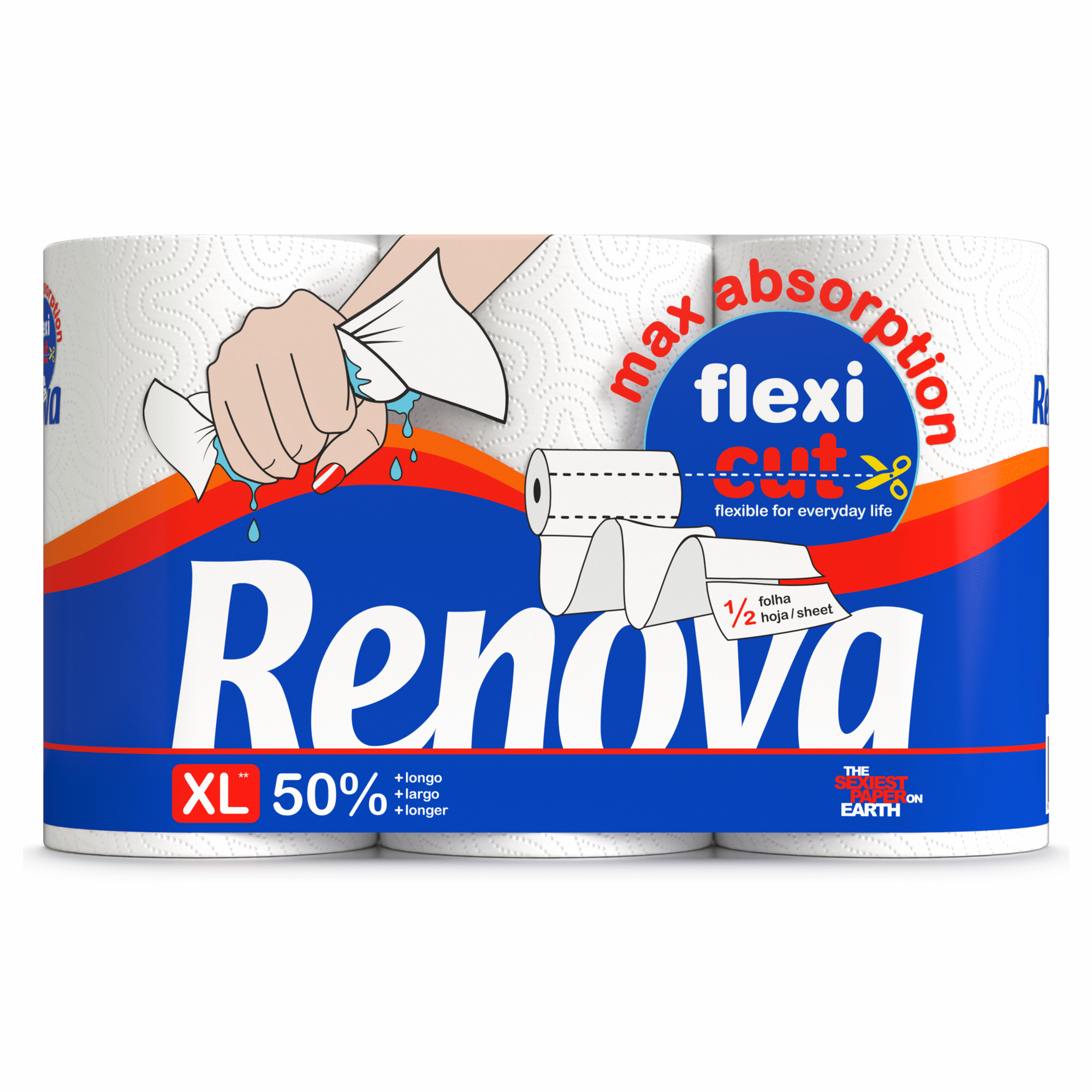 Rolo de Cozinha Flexi Cut XL Renova