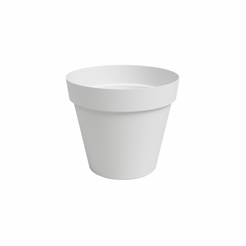 Vaso Redondo Plástico 14cm Branco Artevasi