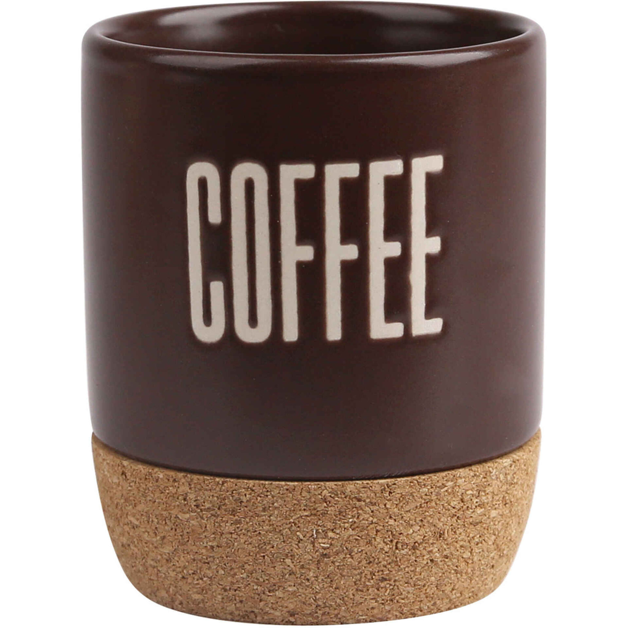 Copo Caf&eacute; Corti&ccedil;a 100ml Castanho Escuro Kasa