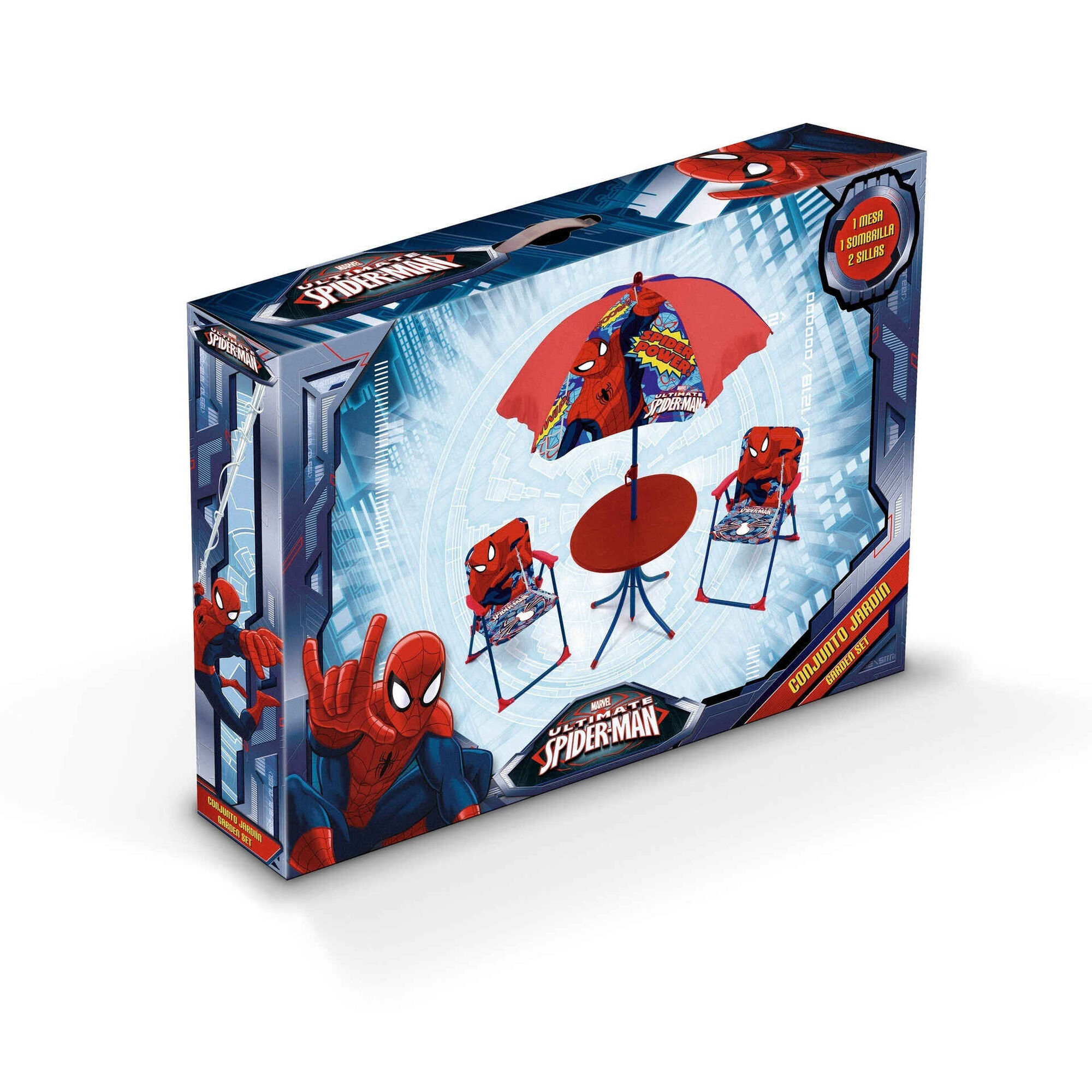Conjunto Exterior Mesa e 2 Cadeiras Spider-Man