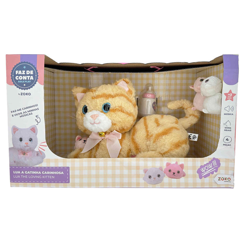 Zoko Faz de Conta - Peluche Lua Gatinha Carinhosa (vários modelos)