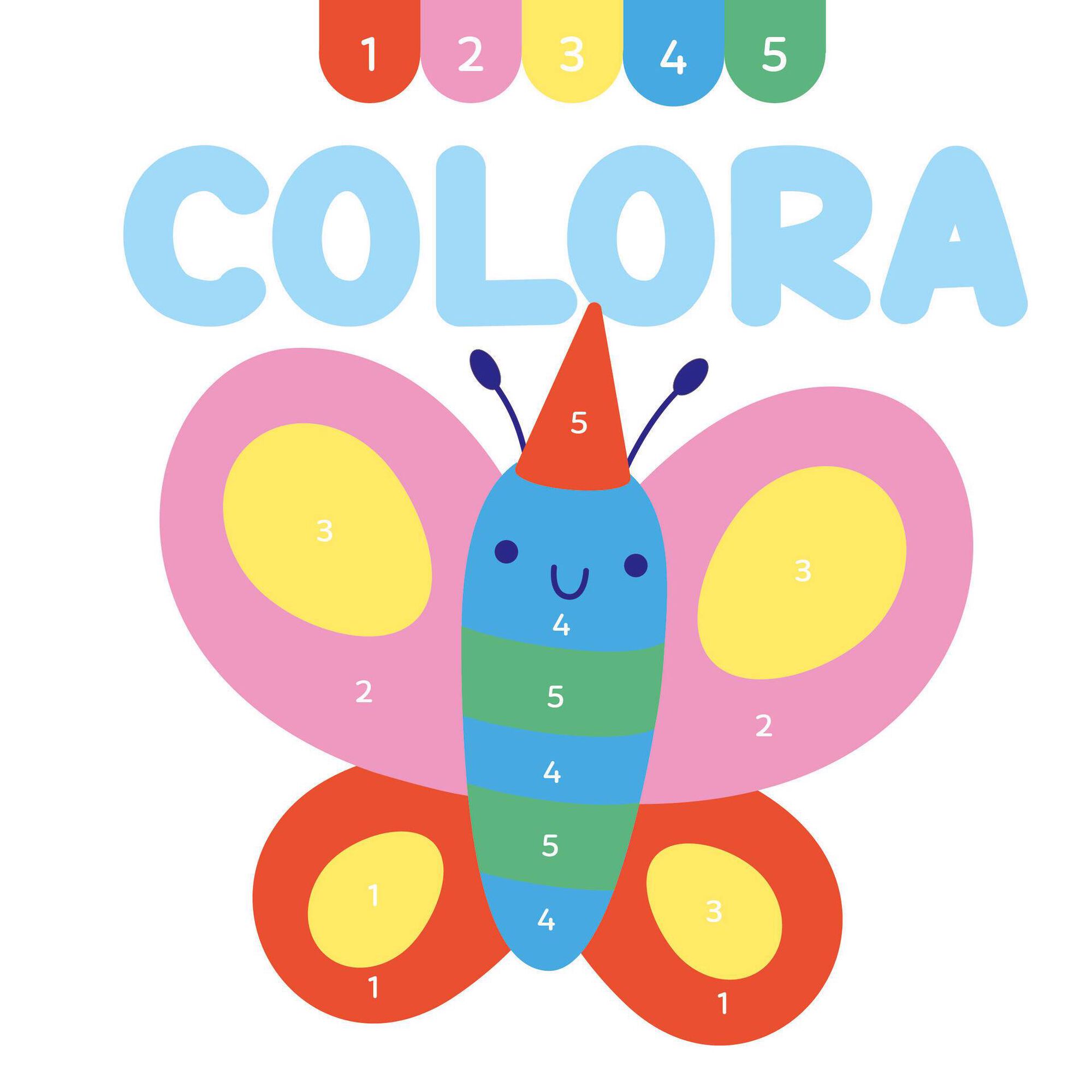 1-2-3-4-5 Colora - Borboleta
