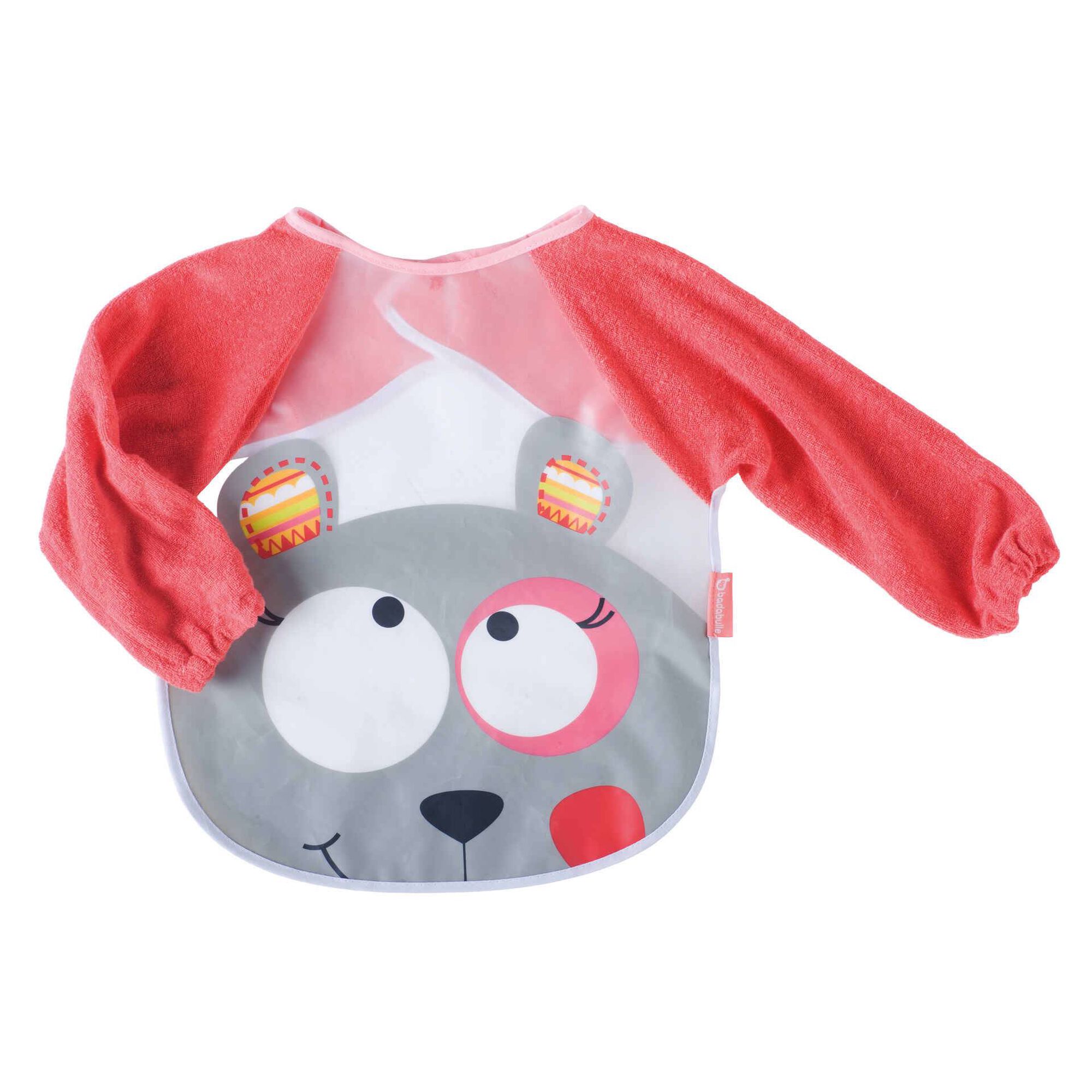 Babete com Mangas Urso Rosa Babete com Mangas Urso Rosa