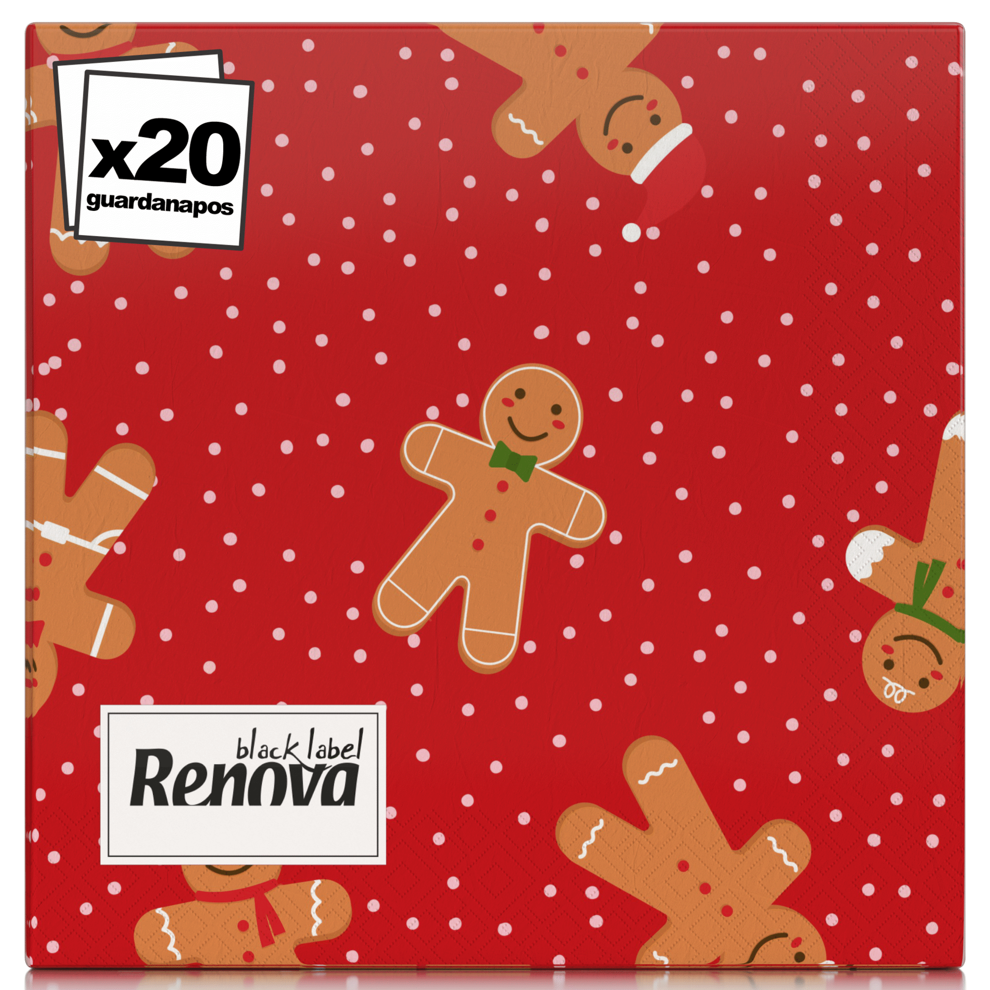 Guardanapos 3 Folhas Black Label Decorado Renova