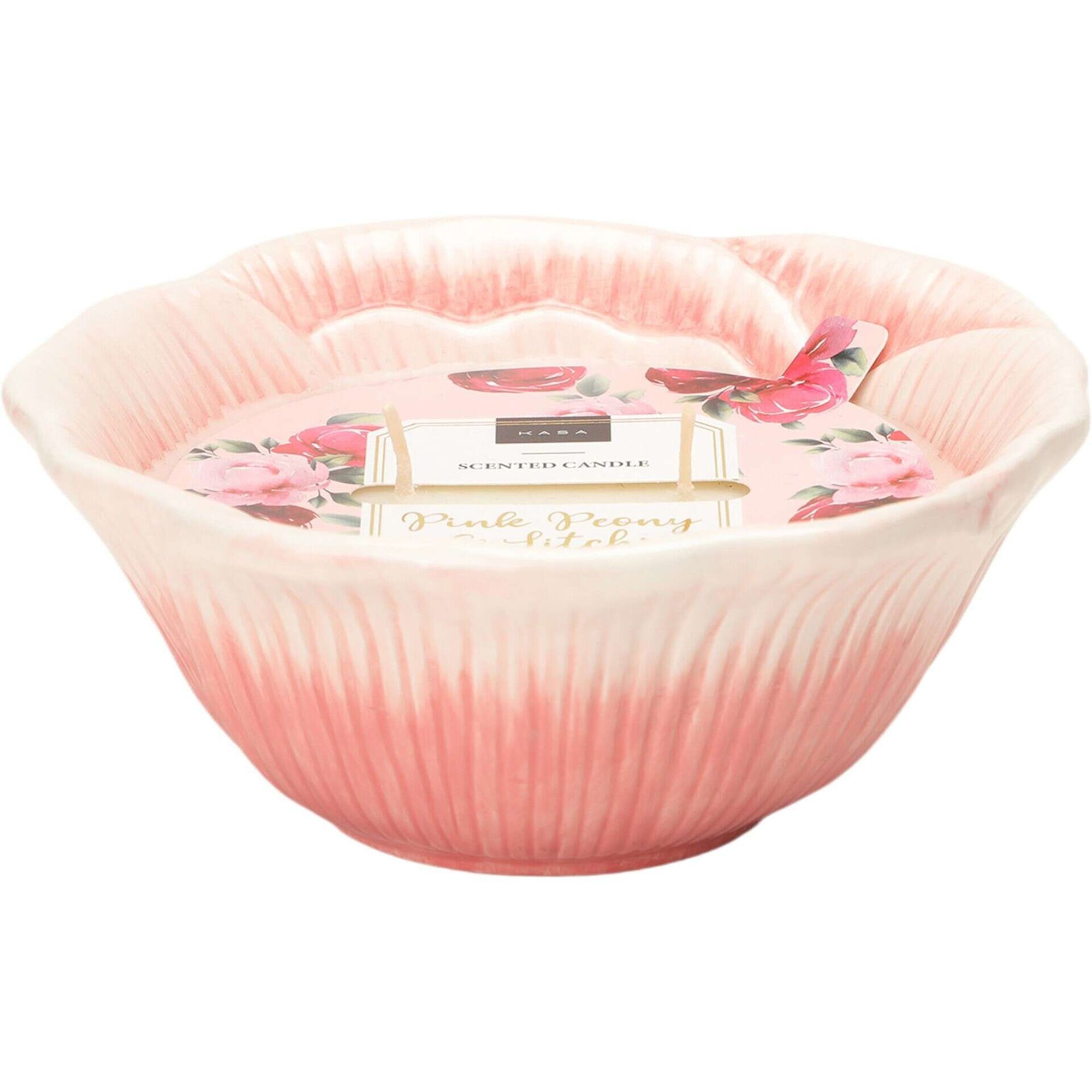 Vela em Ta&ccedil;a 150g Flor Rosa Kasa