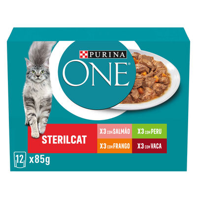 Comida Húmida para Gato Adulto Esterilizado Salmão Purina One