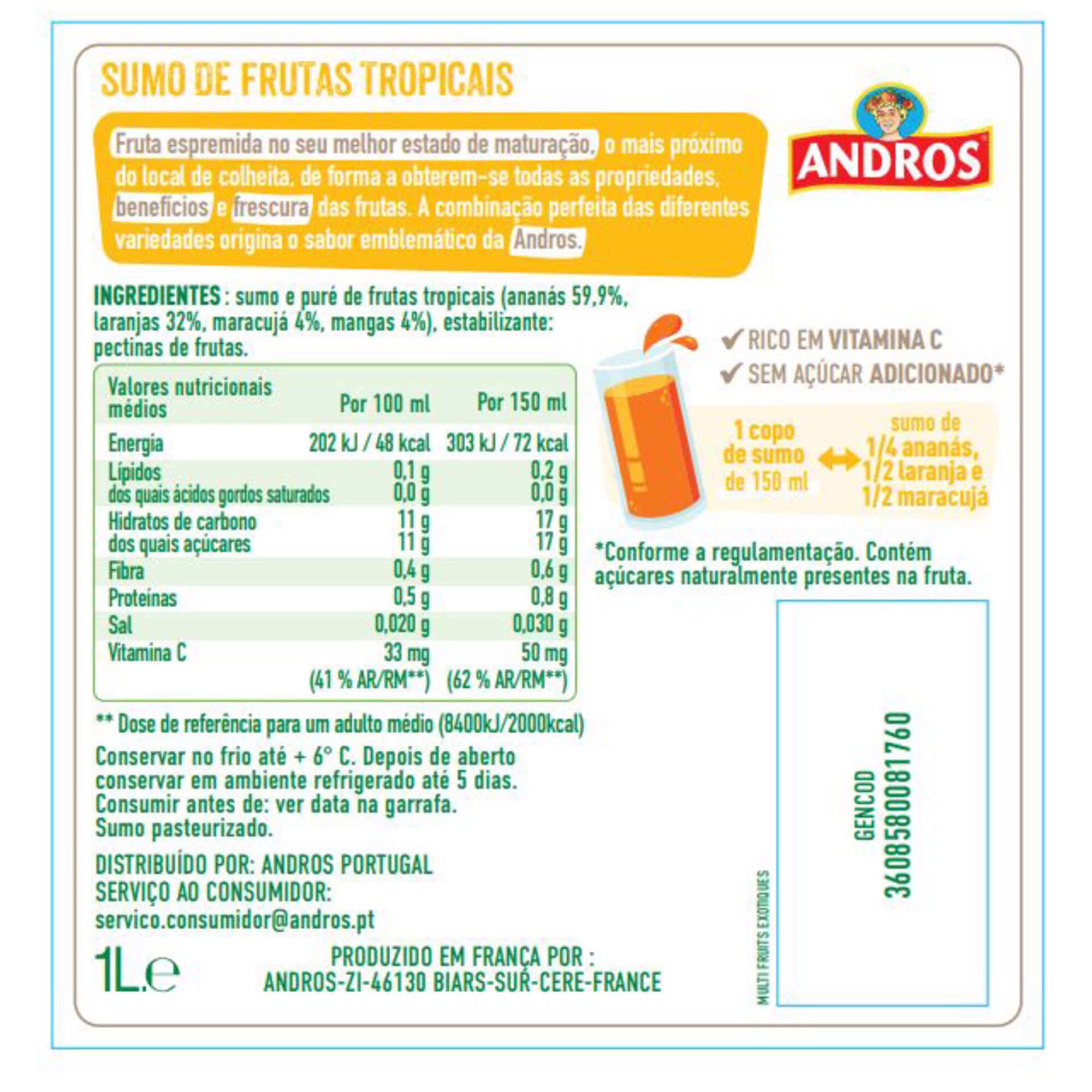 Sumo 100% Frutos Tropicais