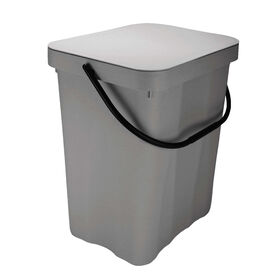 Balde Lixo Plástico 21L Cinza Easy to Go