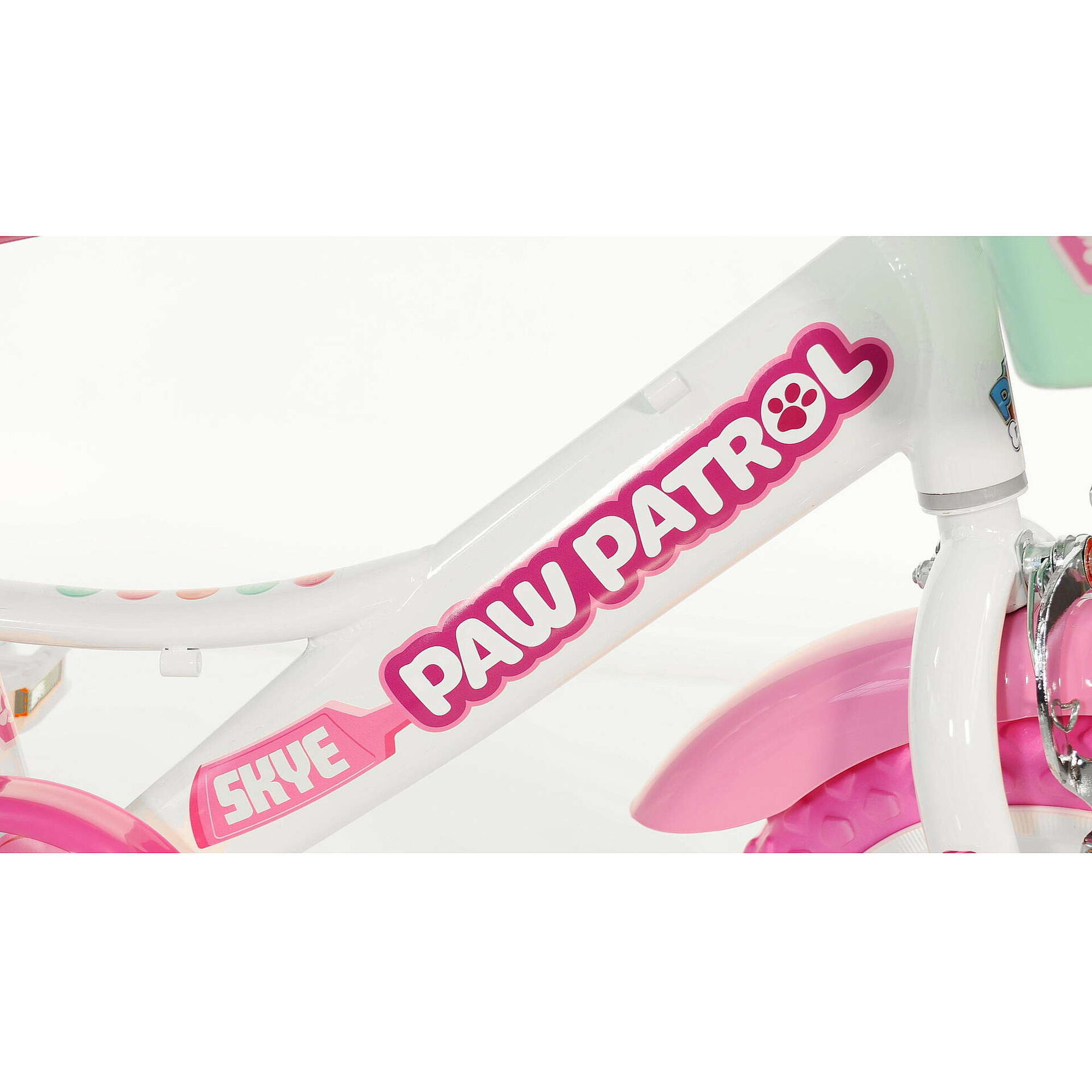 Bicicleta de Criança com Cesto Roda 12'' Patrulha Pata Monovelocidade