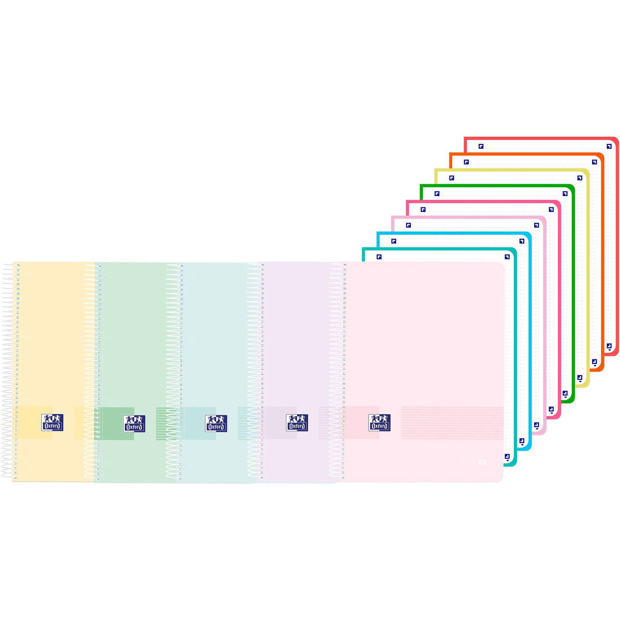 Caderno Espiral A4 Quadriculado Live & Go Pastel (várias cores)
