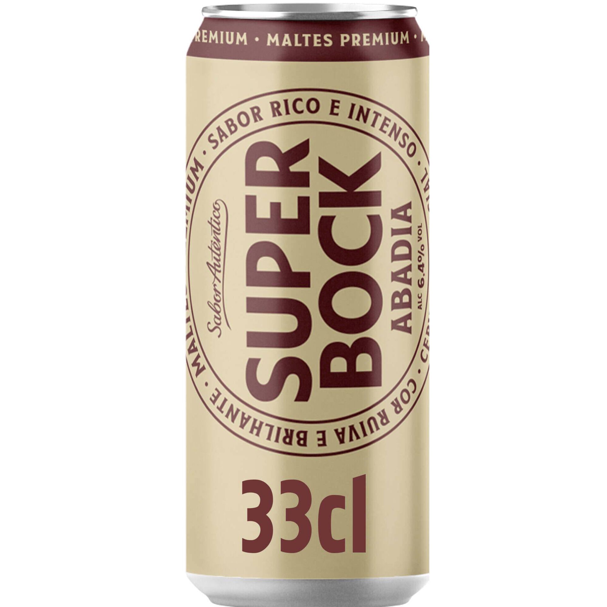 Cerveja com &Aacute;lcool em Lata Ruiva Super Bock Abadia