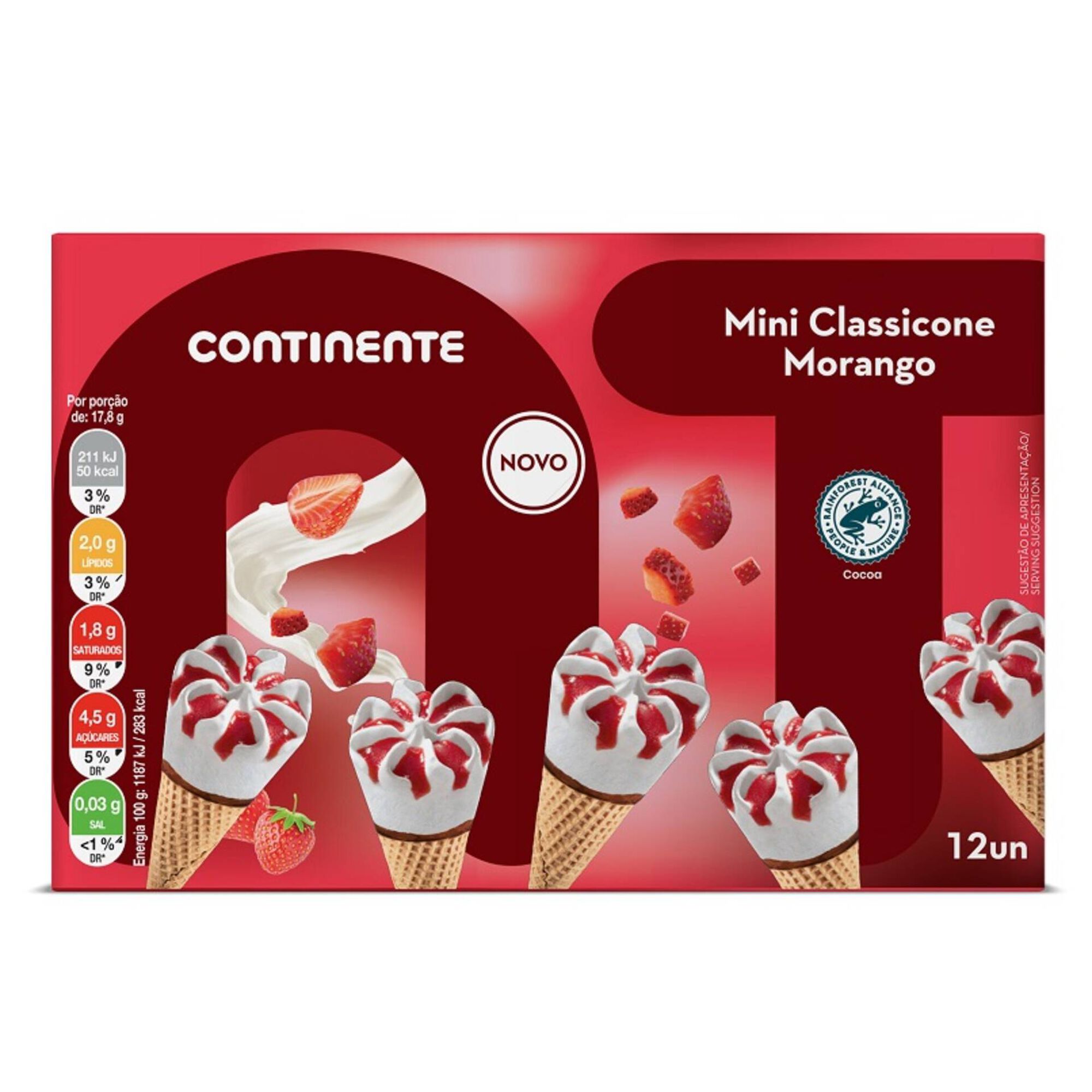 Gelado Mini Classicone Morango