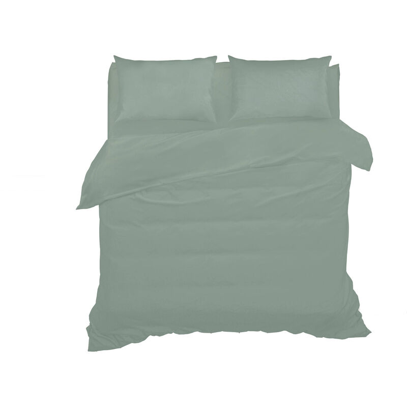 Conjunto Lençóis Algodão 260x280cm Verde Kasa