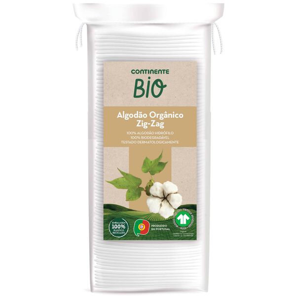 Algodão Zig-Zag Branco Continente Bio